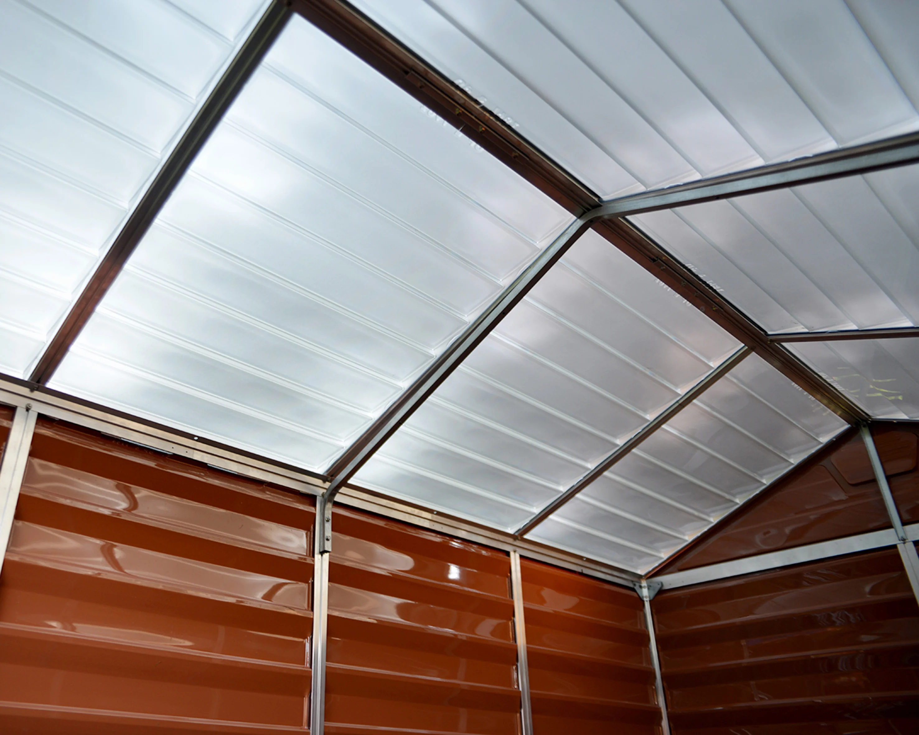 Skylight 6ft. x 8ft. Garden Shed - Amber Polycarbonate Panels - Image 8