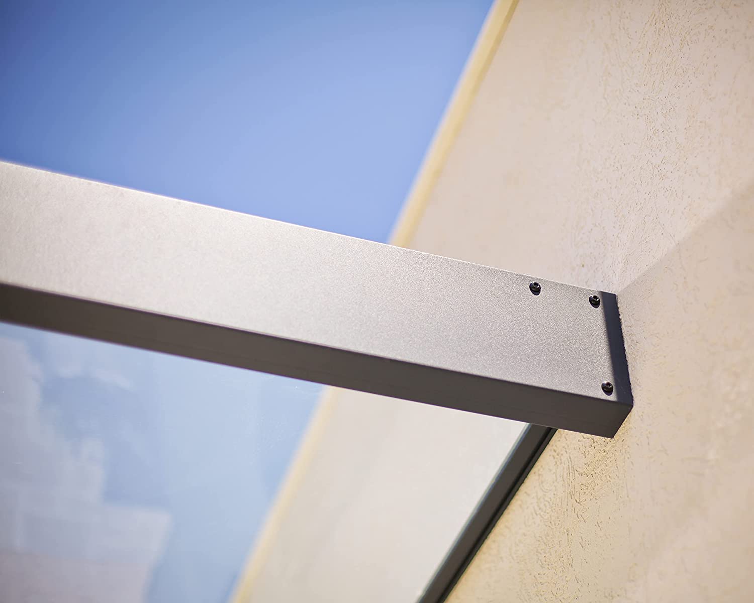 Sophia 2m x 0.9m Door Canopy - Grey Frame & Clear Acryl - Image 6