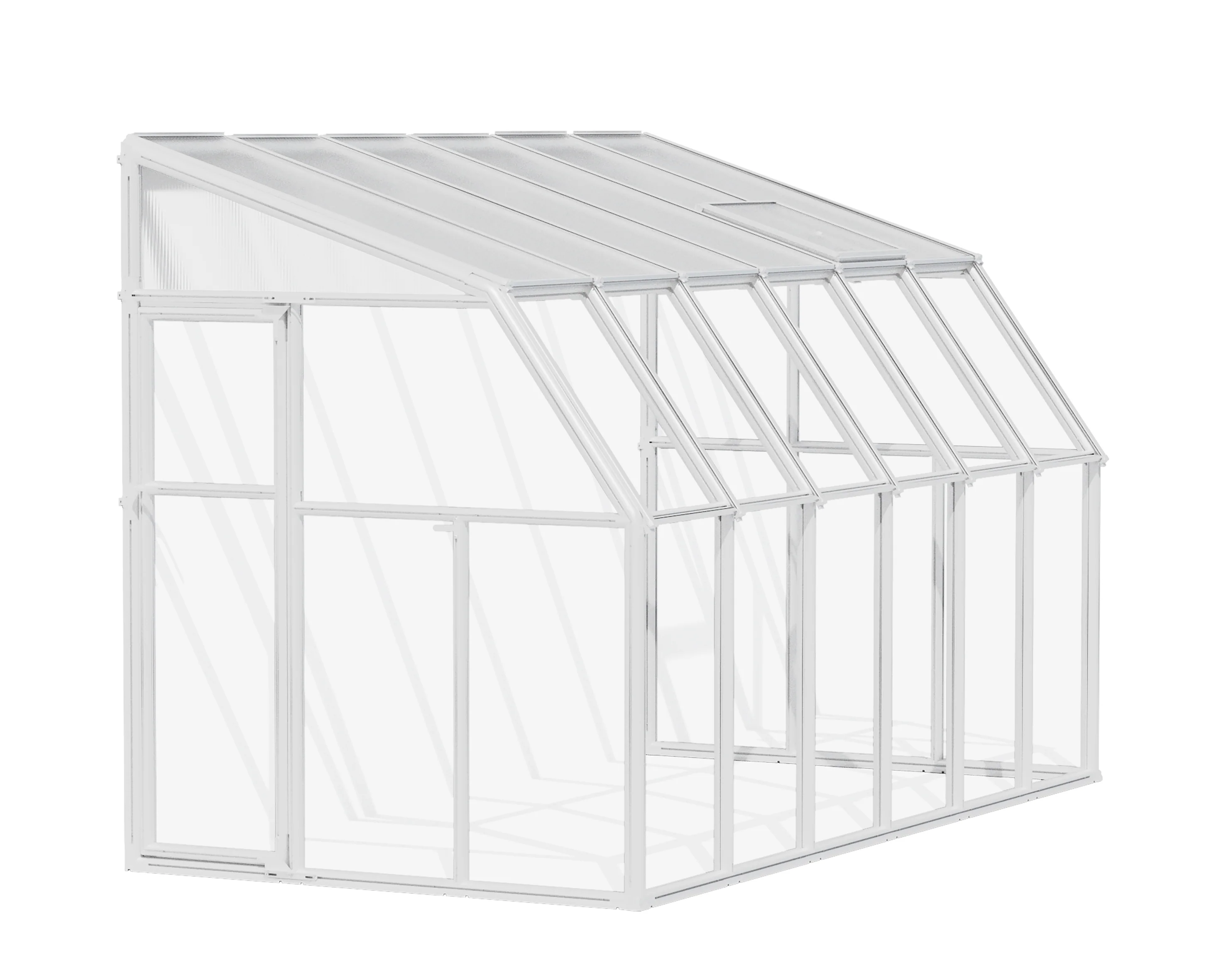 Sunroom 2m x 3.5m Lean to Conservatory - White Frames & Hybrid Polycarbonate - Image 4