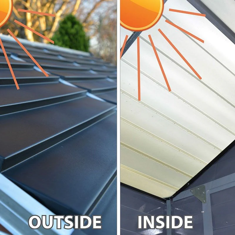 Skylight 6ft. x 12ft. Garden Shed - Tan Polycarbonate Panels - Image 4
