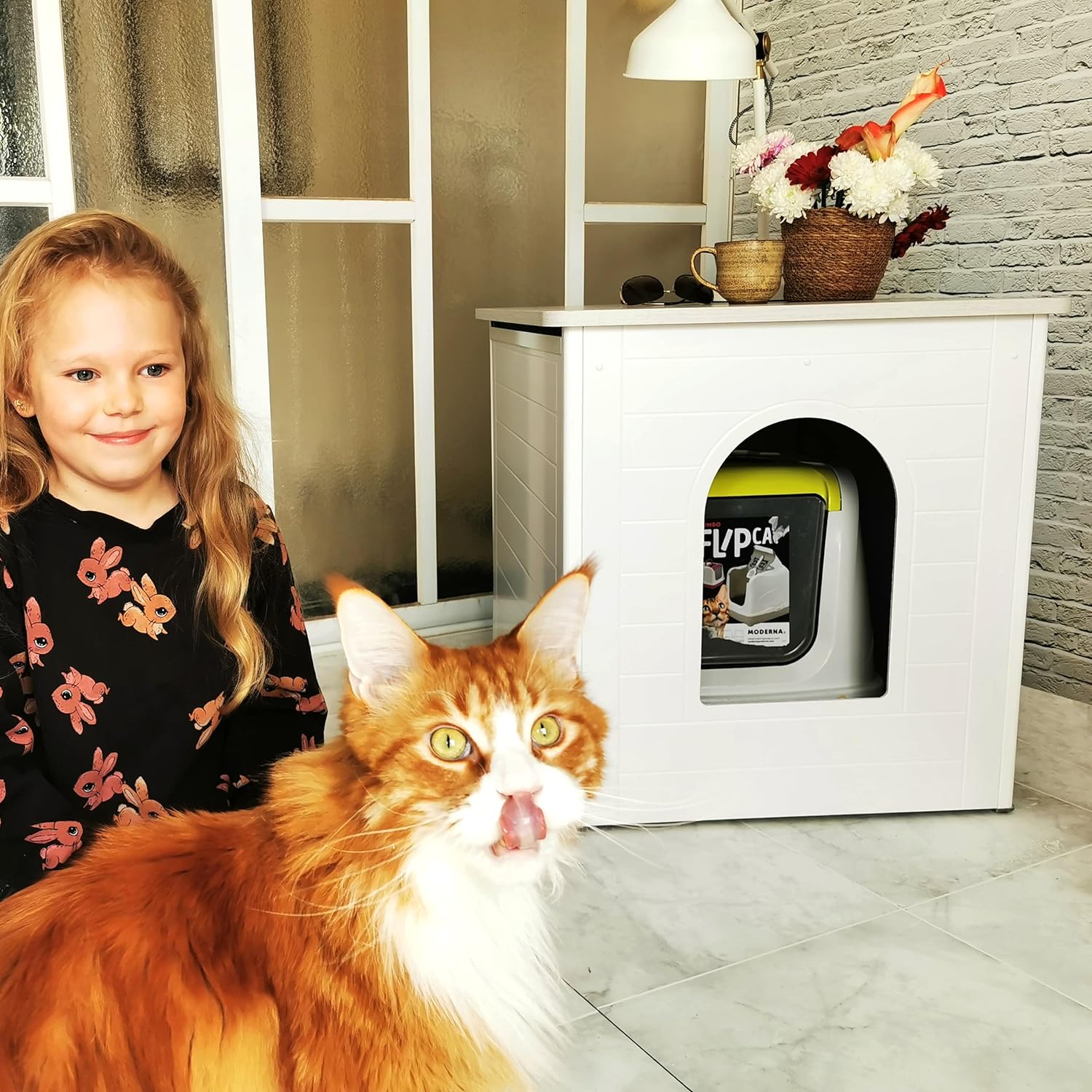 Tiger Double Cat Hidden Litter Box - Image 7