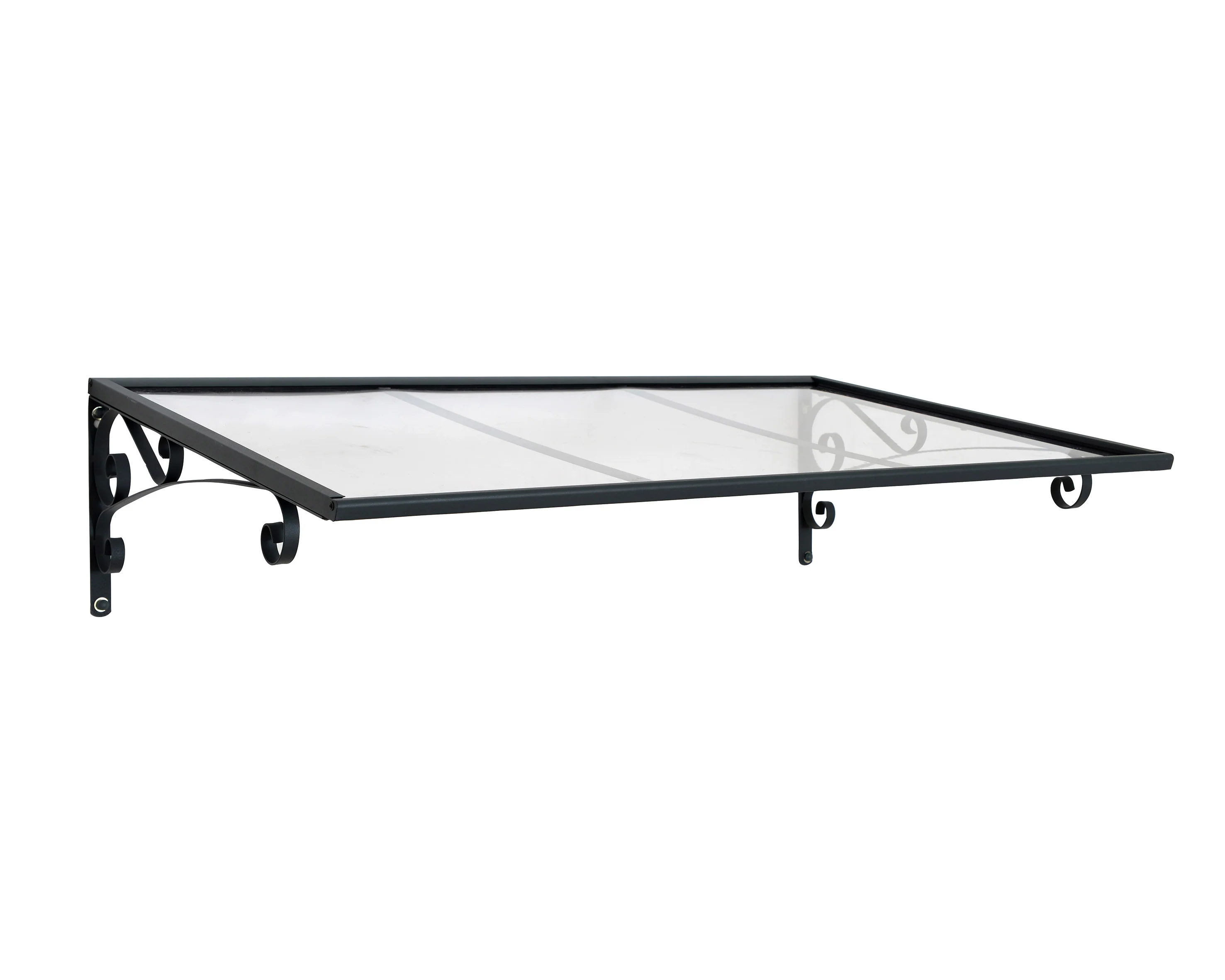 Venus 1.5m x 0.9m Door Canopy - Grey Frame & Clear Polycarbonate - Image 6