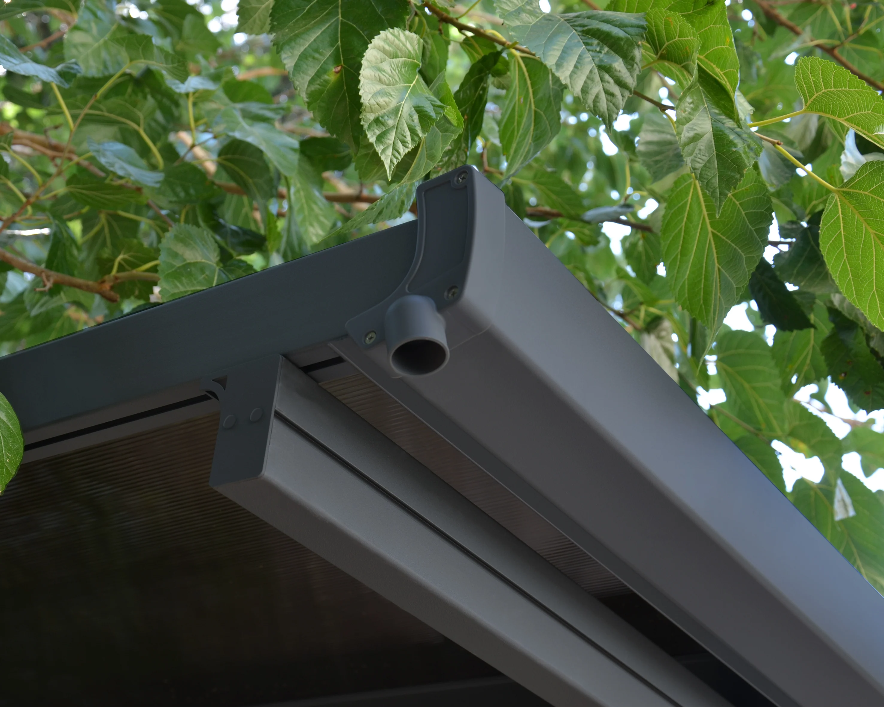 Verona 10' x 17' Carport - Grey Aluminium & Polycarbonate Roof Panels - Image 9