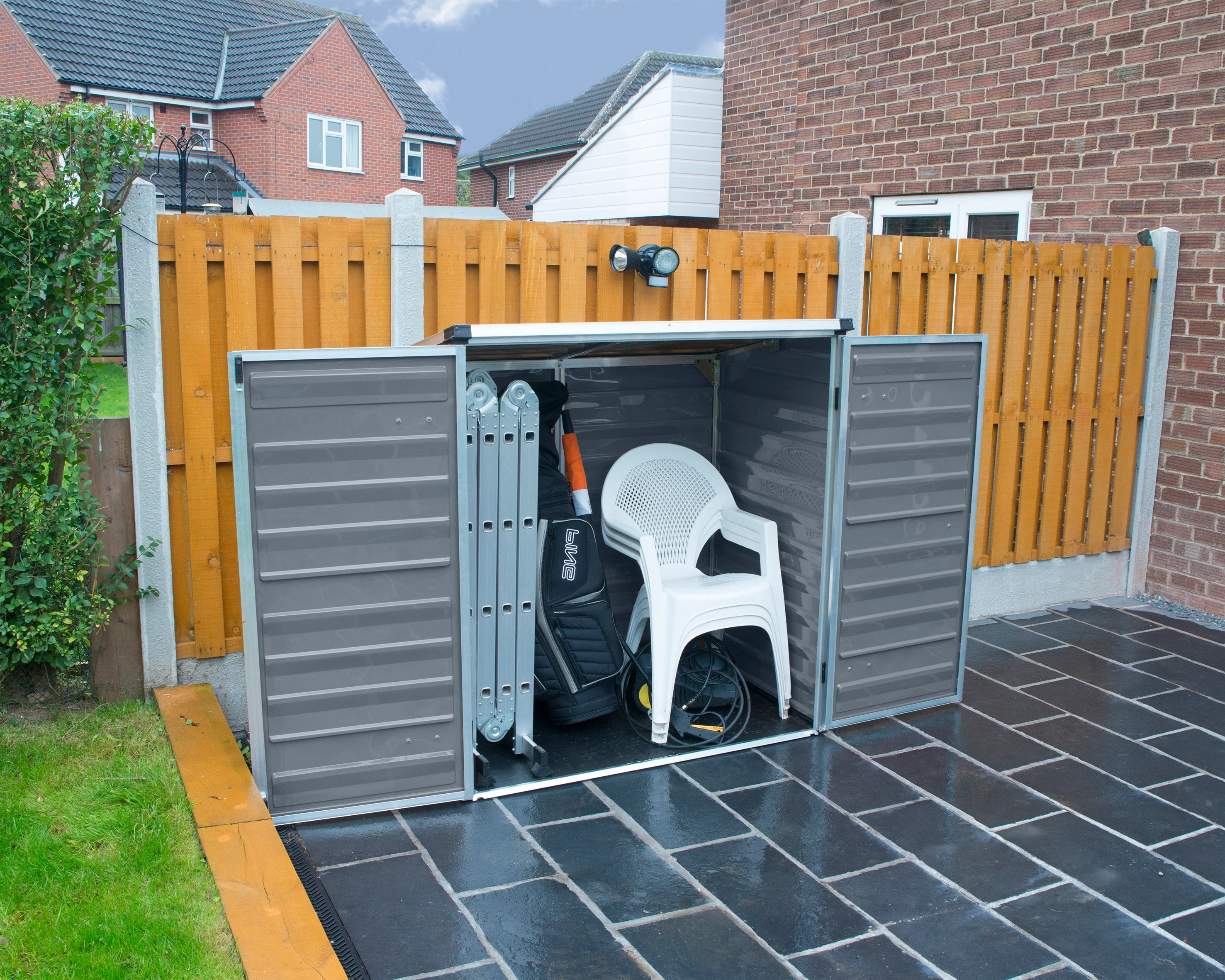 Voyager 3ft. x 5ft. Garden Shed - Grey Polycarbonate Panels - Image 8