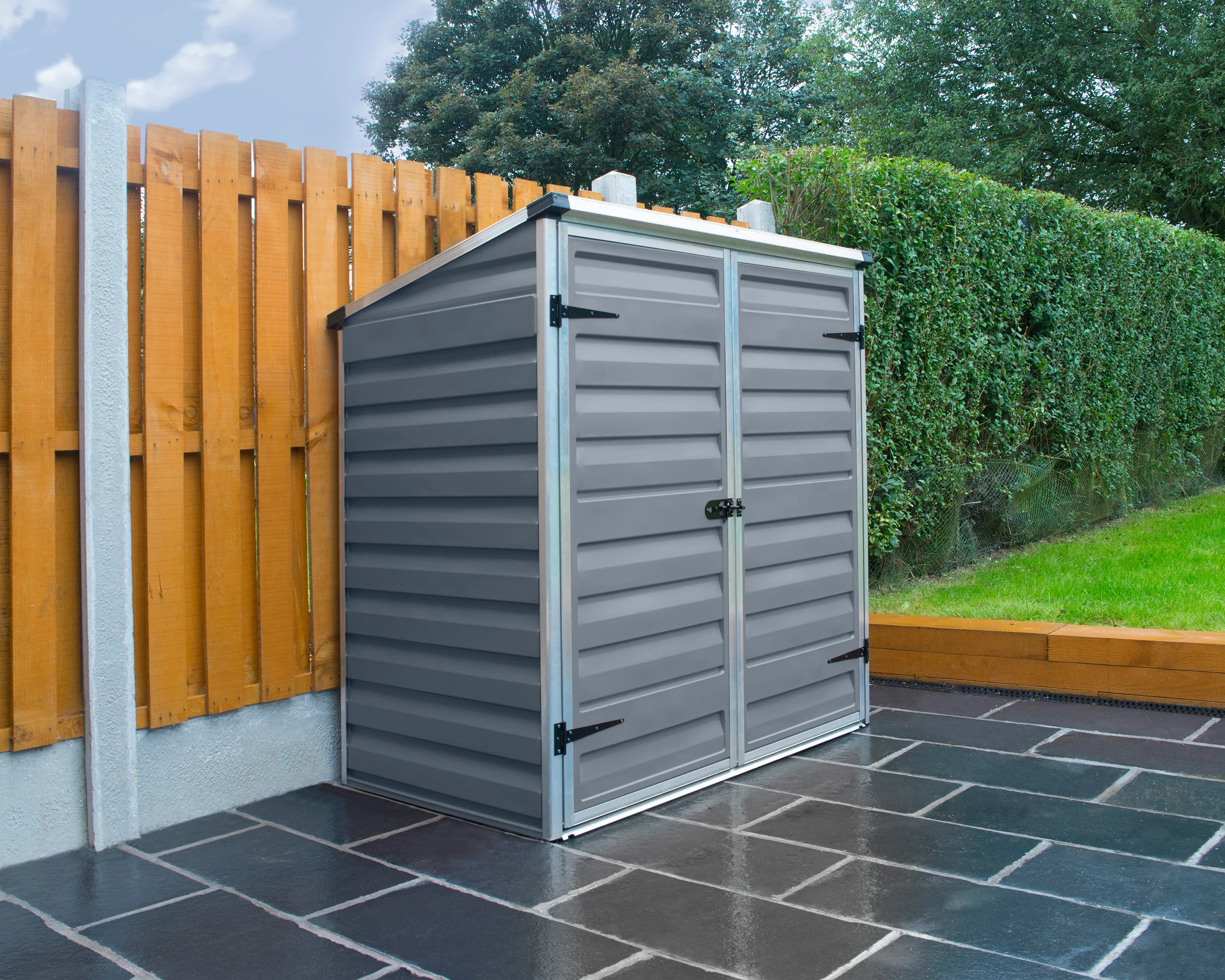 Voyager 3ft. x 5ft. Garden Shed - Grey Polycarbonate Panels - Image 9