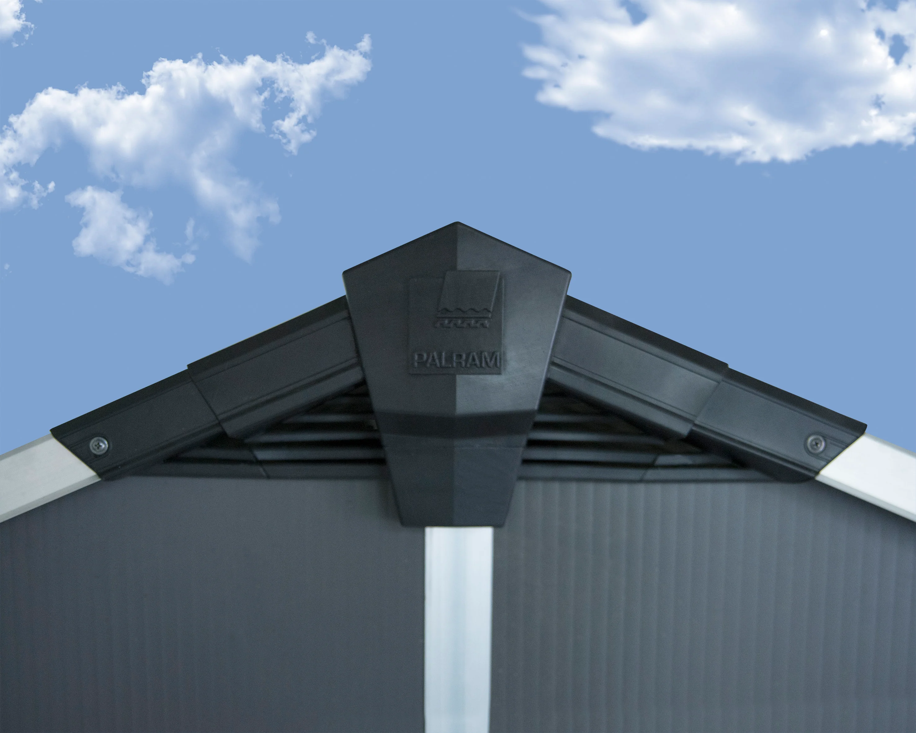 Yukon 11ft. x 17ft. Garden Shed With Floor - Dark Grey Polycarbonate Panels - Image 12