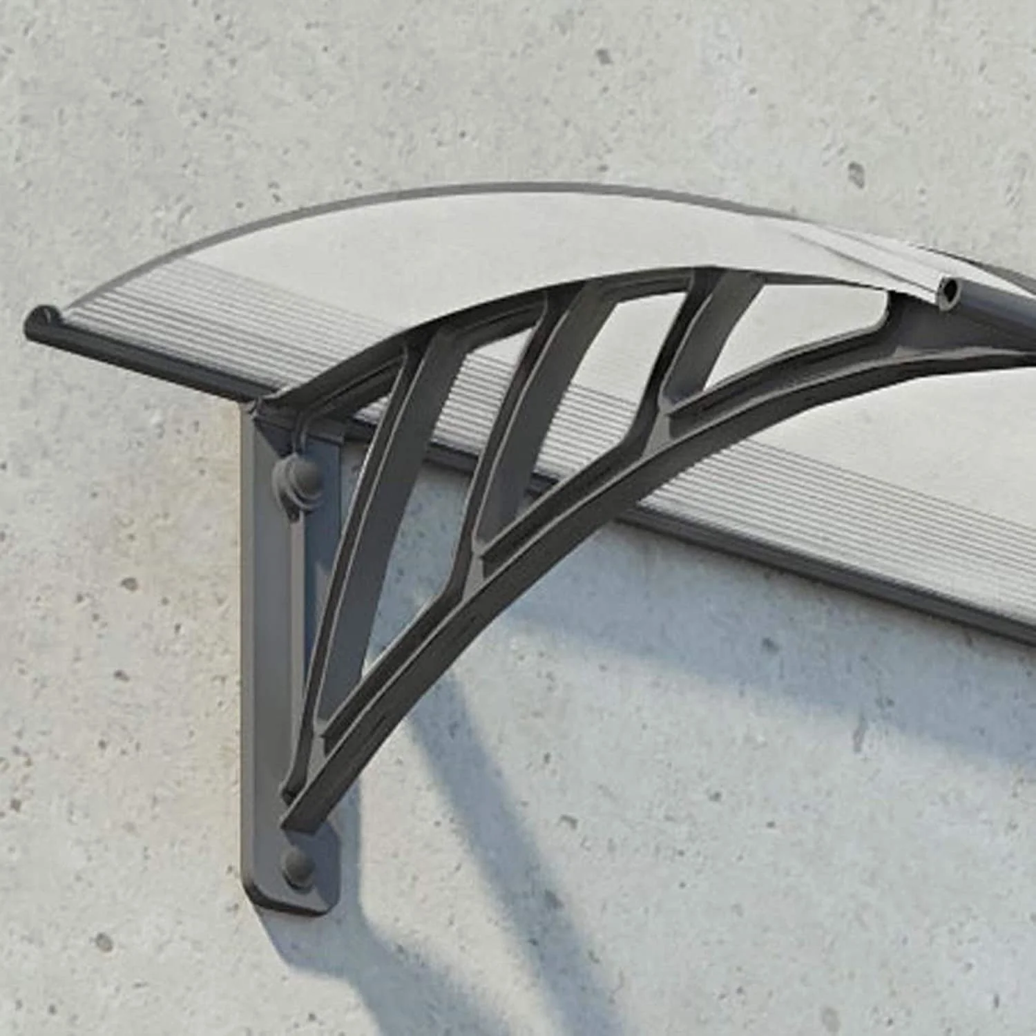 Neo 2.7m x 0.9m Door Canopy - Grey Frame & Twinwall Polycarbonate - Image 2