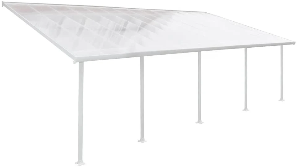 Feria Patio Cover 4m x 8.5m - White Frame & Clear Polycarbonate - Image 3