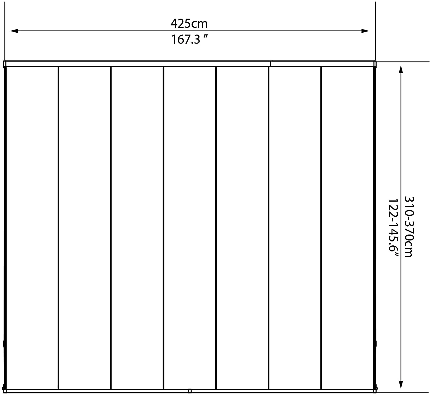 Feria Patio Cover 4m x 4m - White Frame & Clear Polycarbonate - Image 6