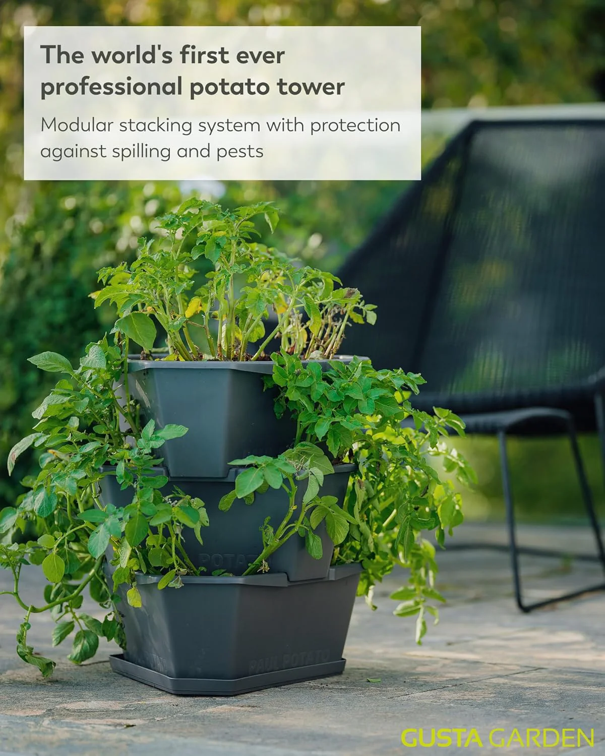 Paul Potato 3-Tier Raised Bed Potato Tower - Anthracite - Image 2
