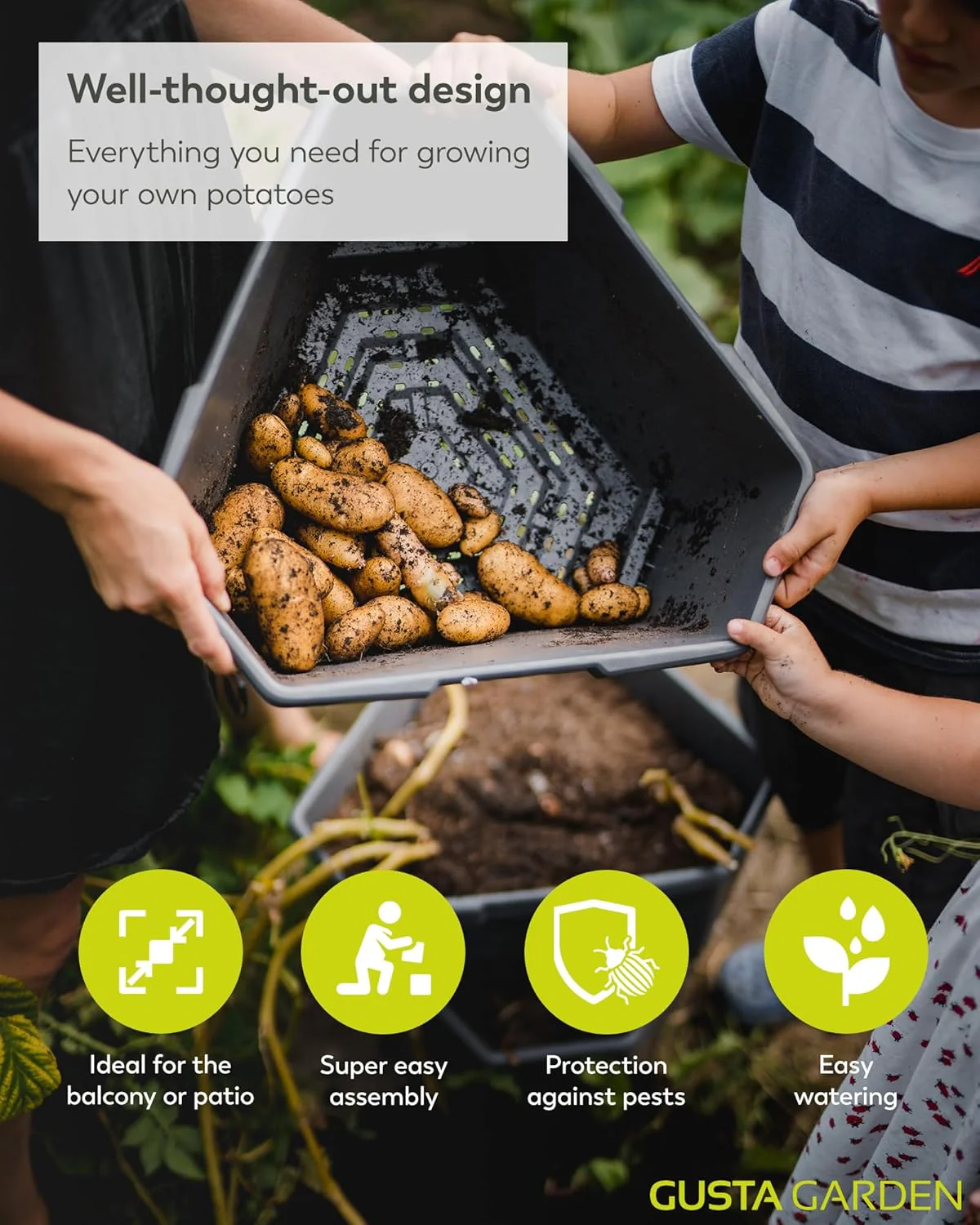 Paul Potato 3-Tier Raised Bed Potato Tower - Anthracite - Image 4