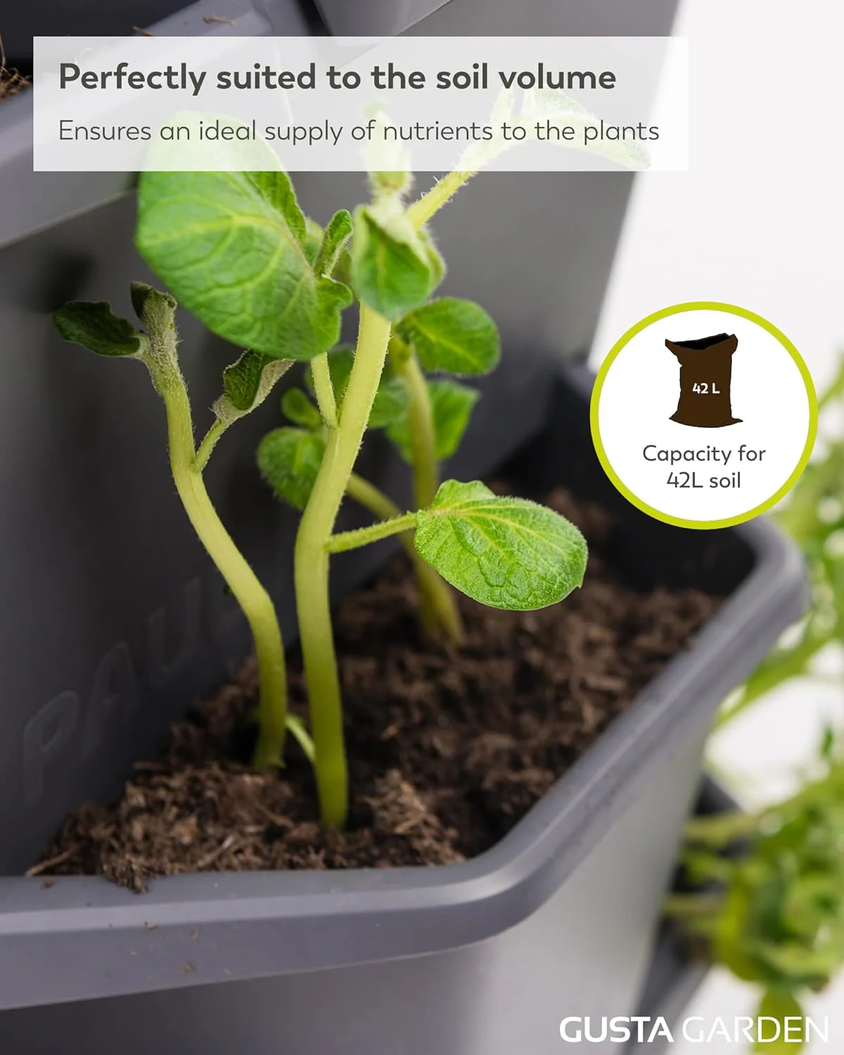Paul Potato 3-Tier Raised Bed Potato Tower - Anthracite - Image 6