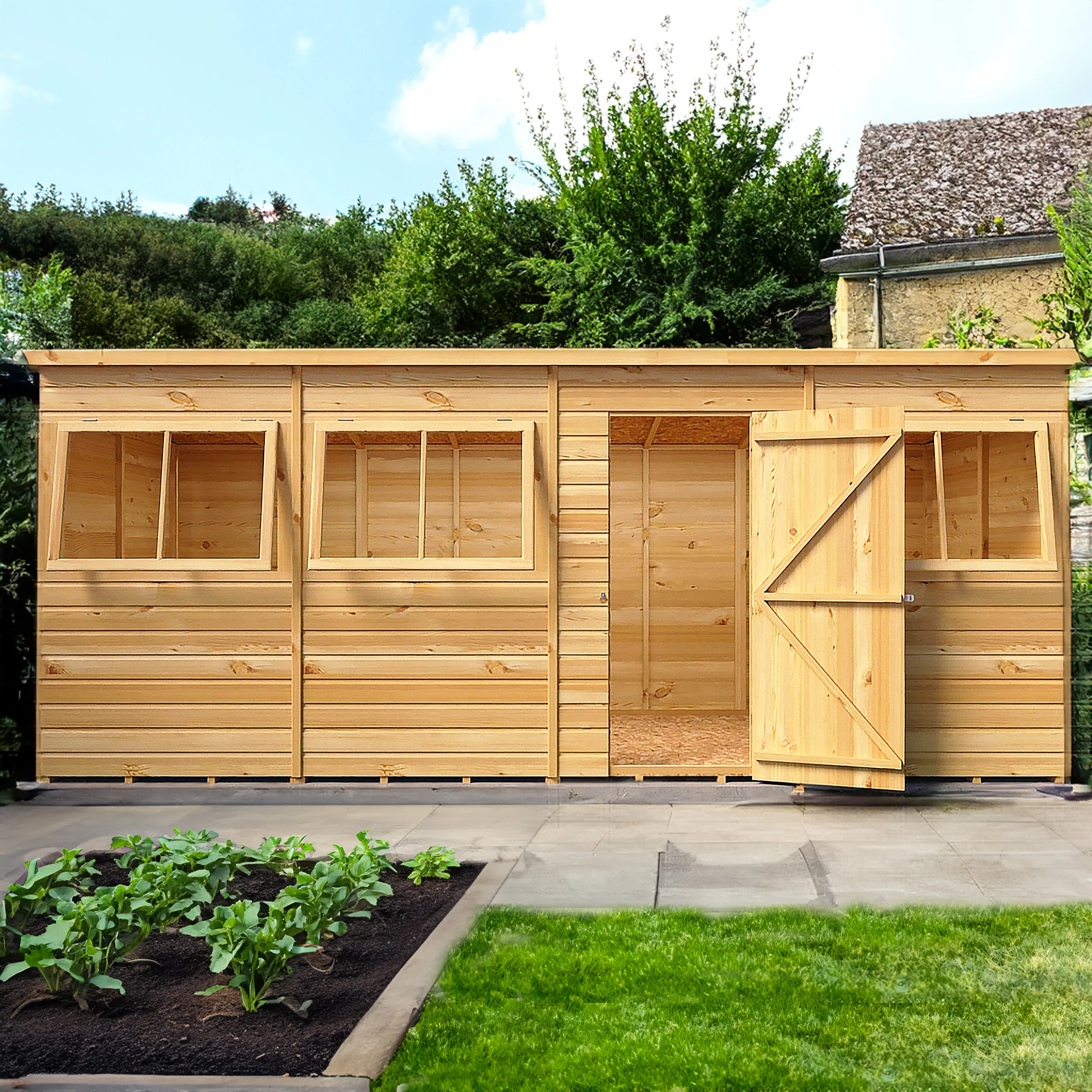 Pent 16 ft x 6 ft Shiplap Shed - Image 4