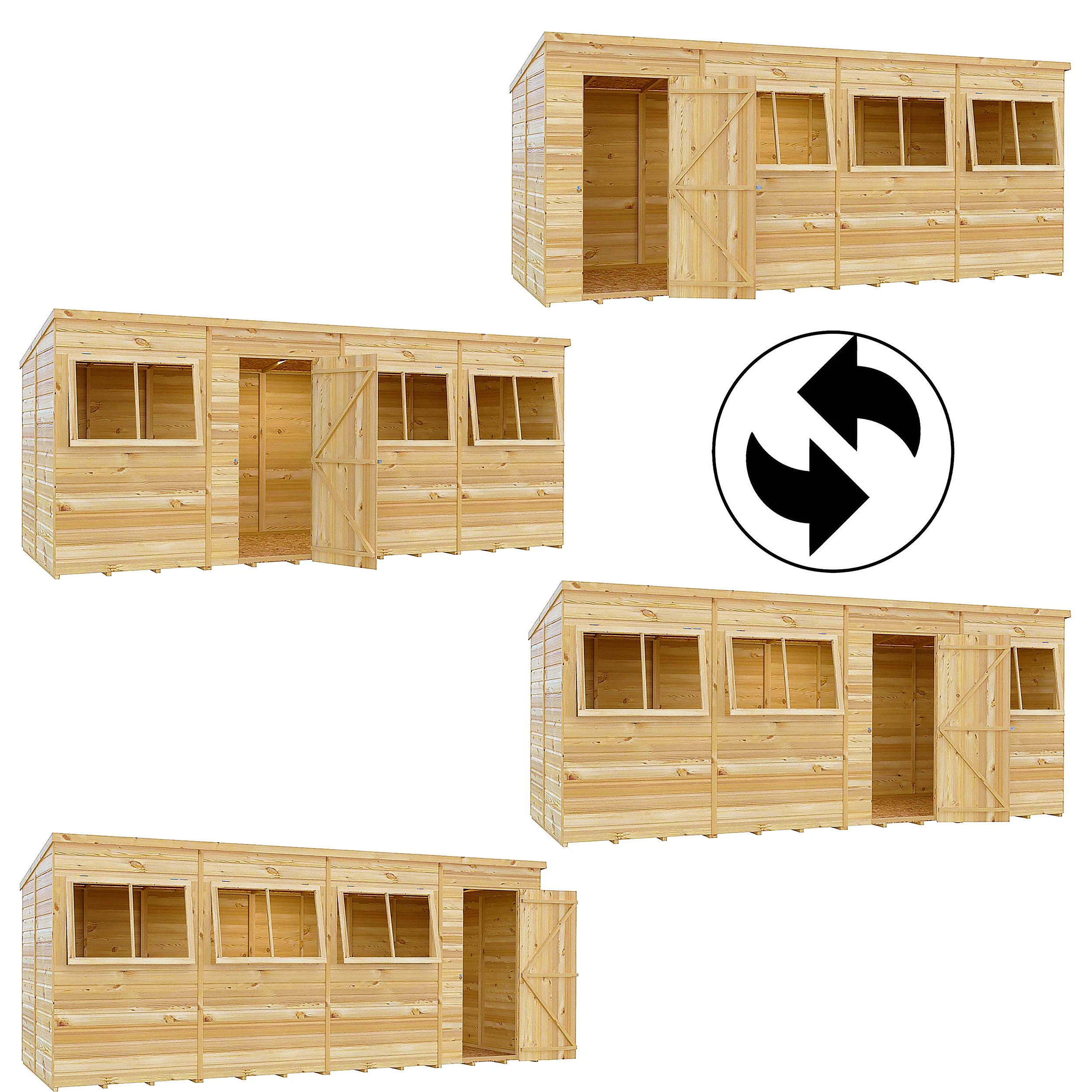 Pent 16 ft x 6 ft Shiplap Shed - Image 7