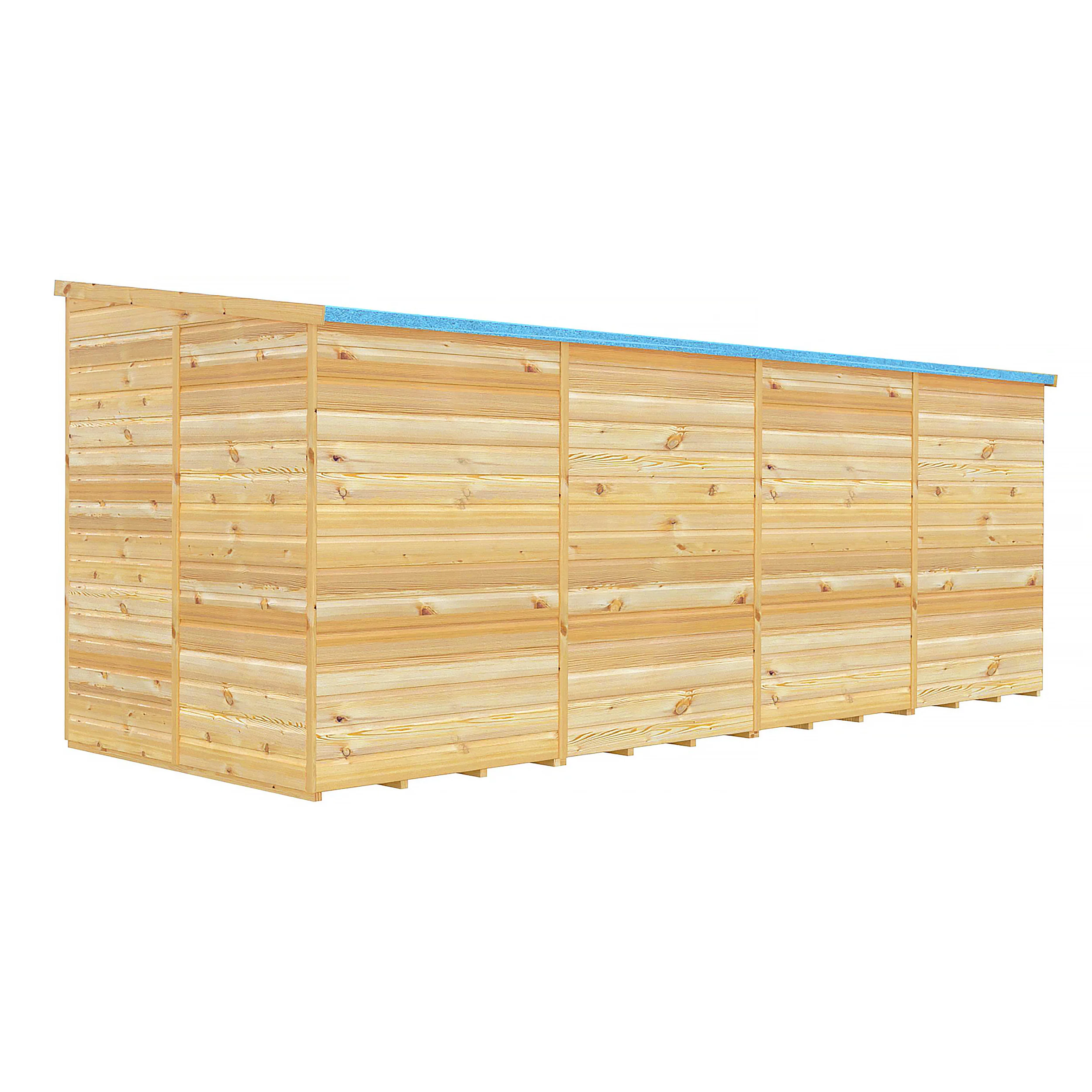 Pent 16 ft x 6 ft Shiplap Shed - Image 8
