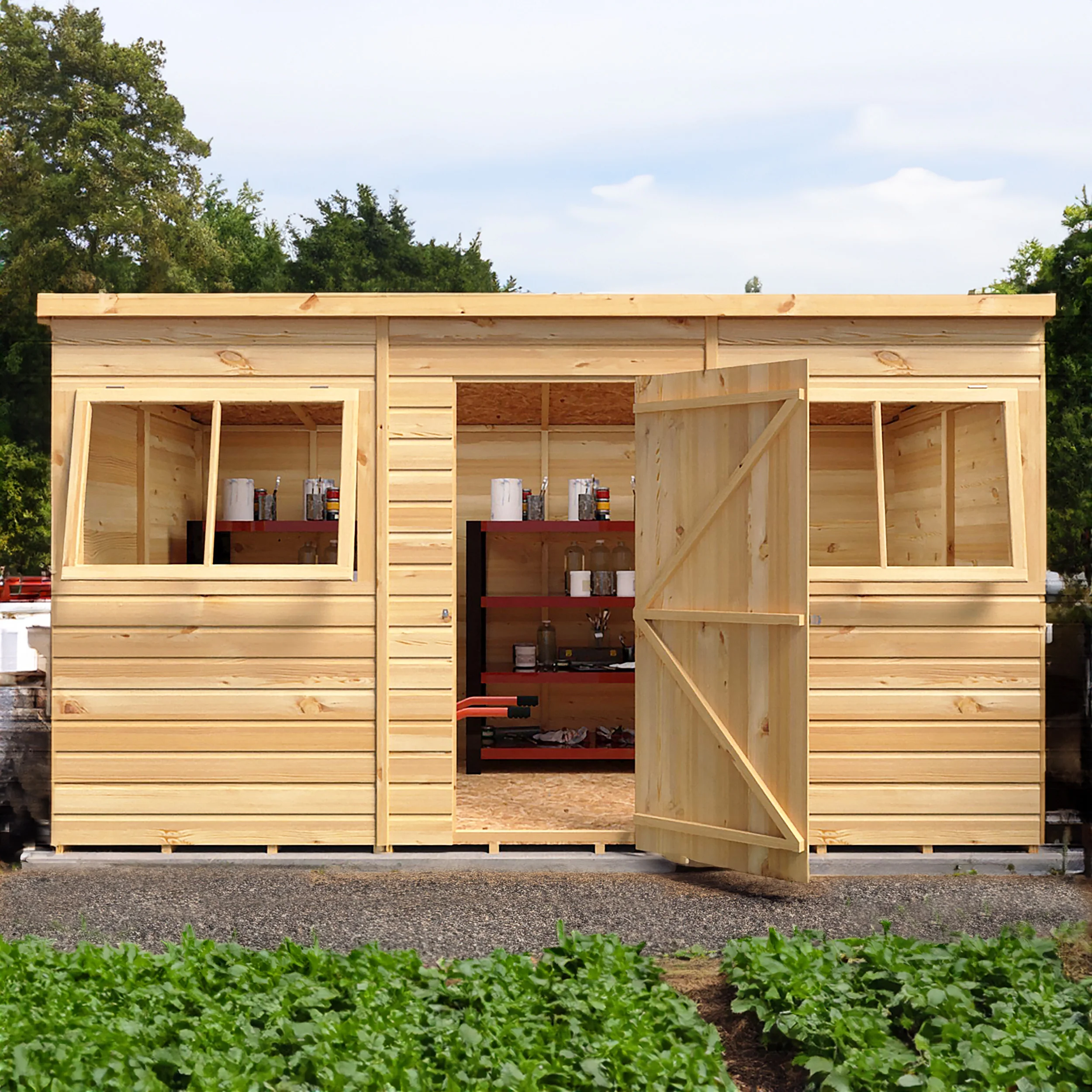 Pent 12 ft x 6 ft Shiplap Shed - Image 2
