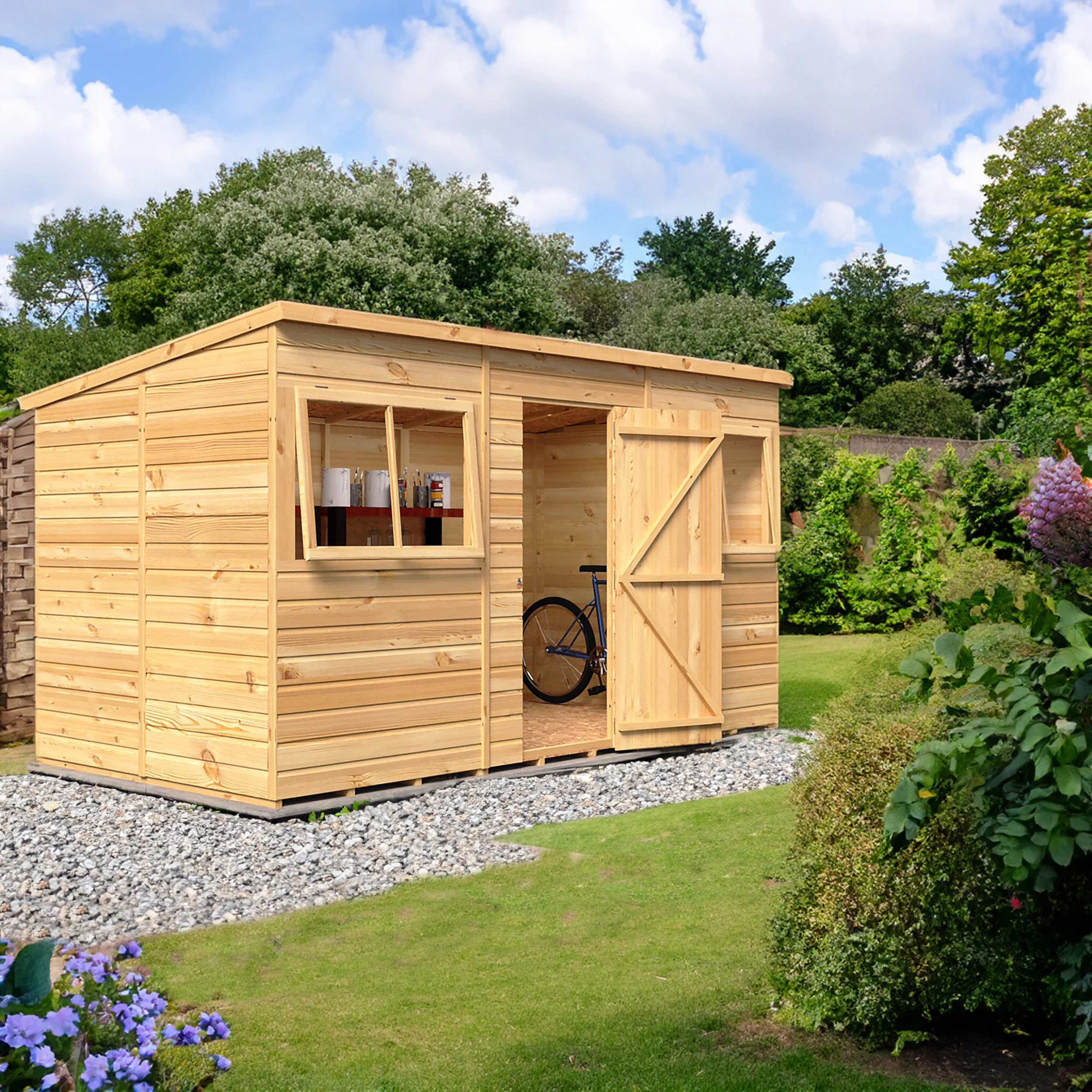 Pent 12 ft x 6 ft Shiplap Shed - Image 4