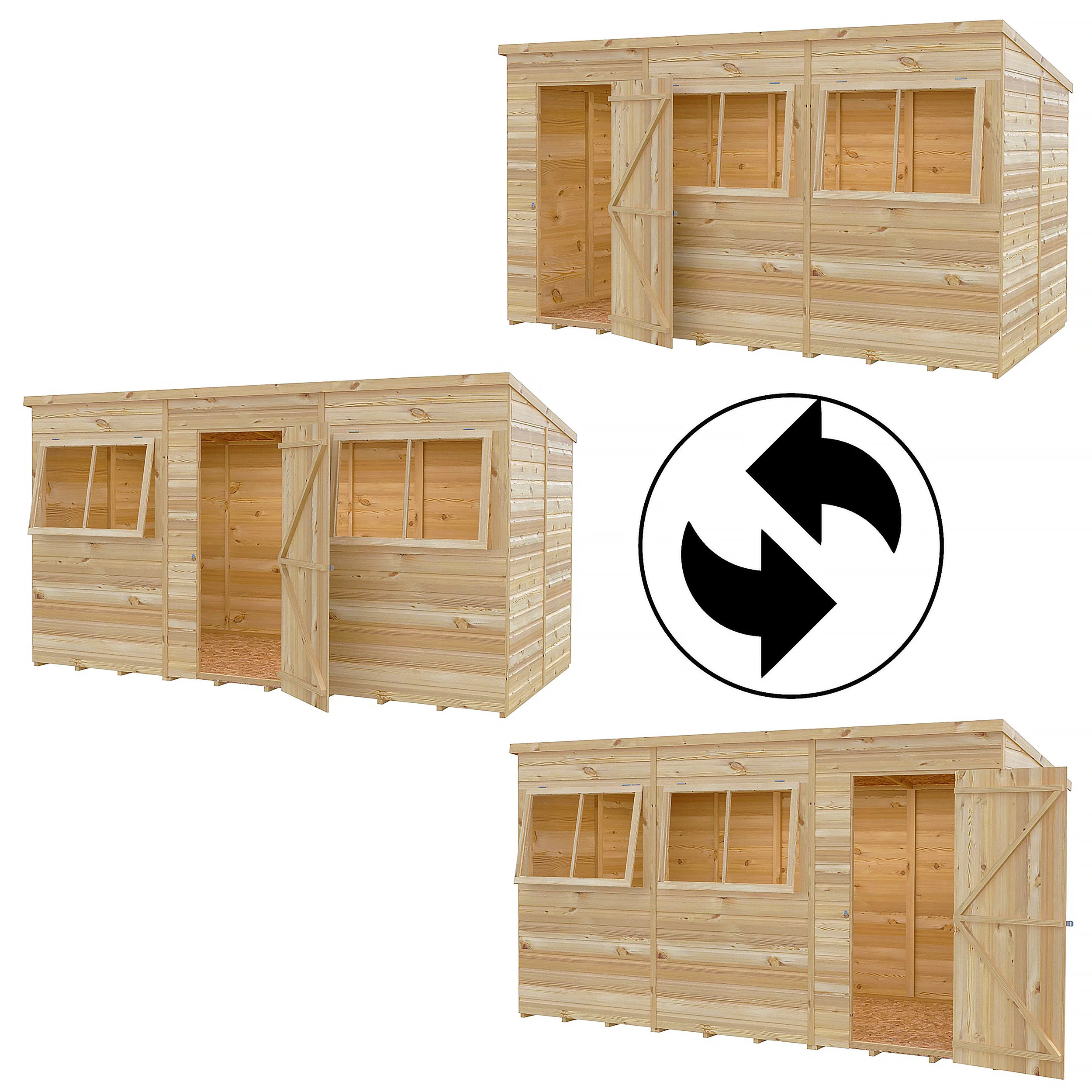 Pent 12 ft x 6 ft Shiplap Shed - Image 7