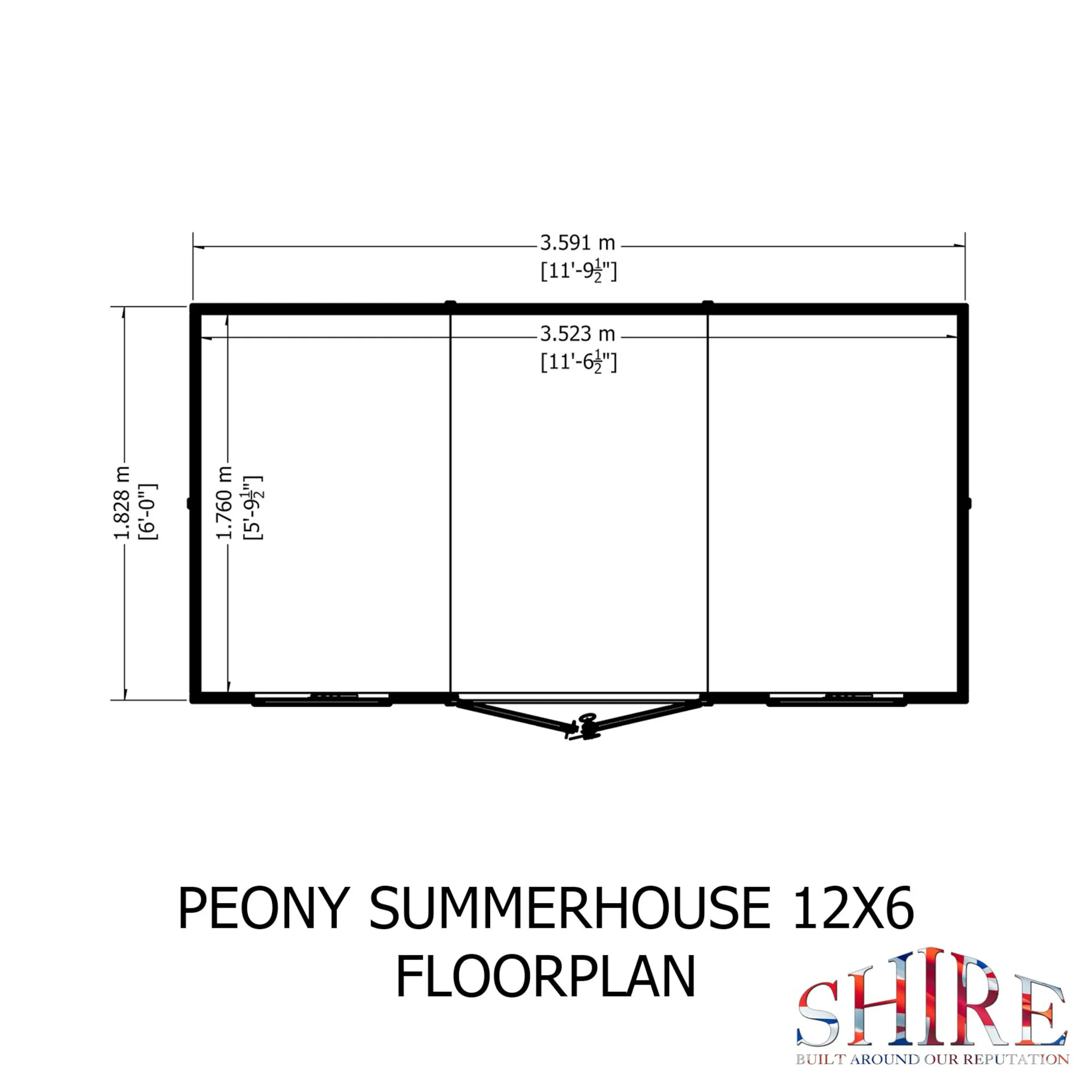 Peony 12 ft x 6 ft Summerhouse - Image 10