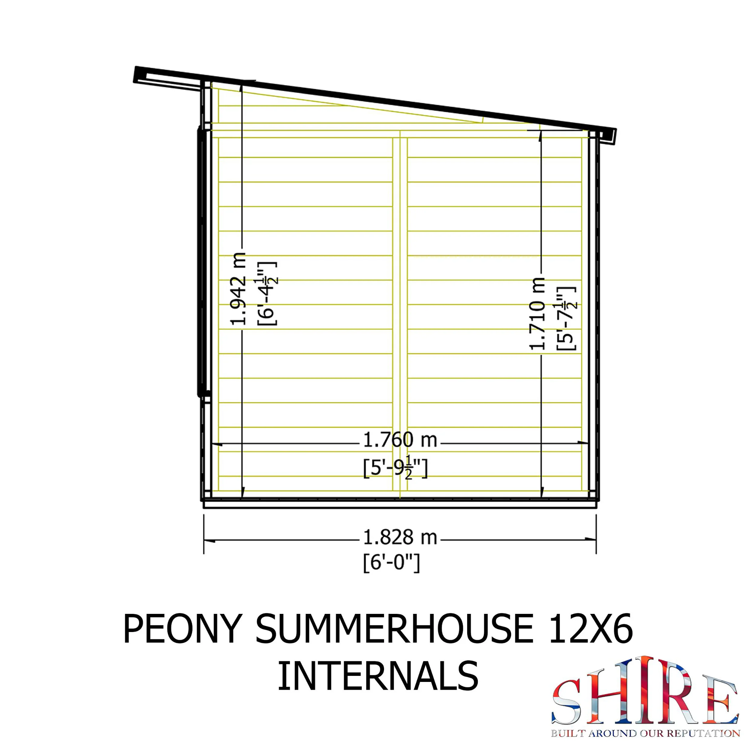 Peony 12 ft x 6 ft Summerhouse - Image 9