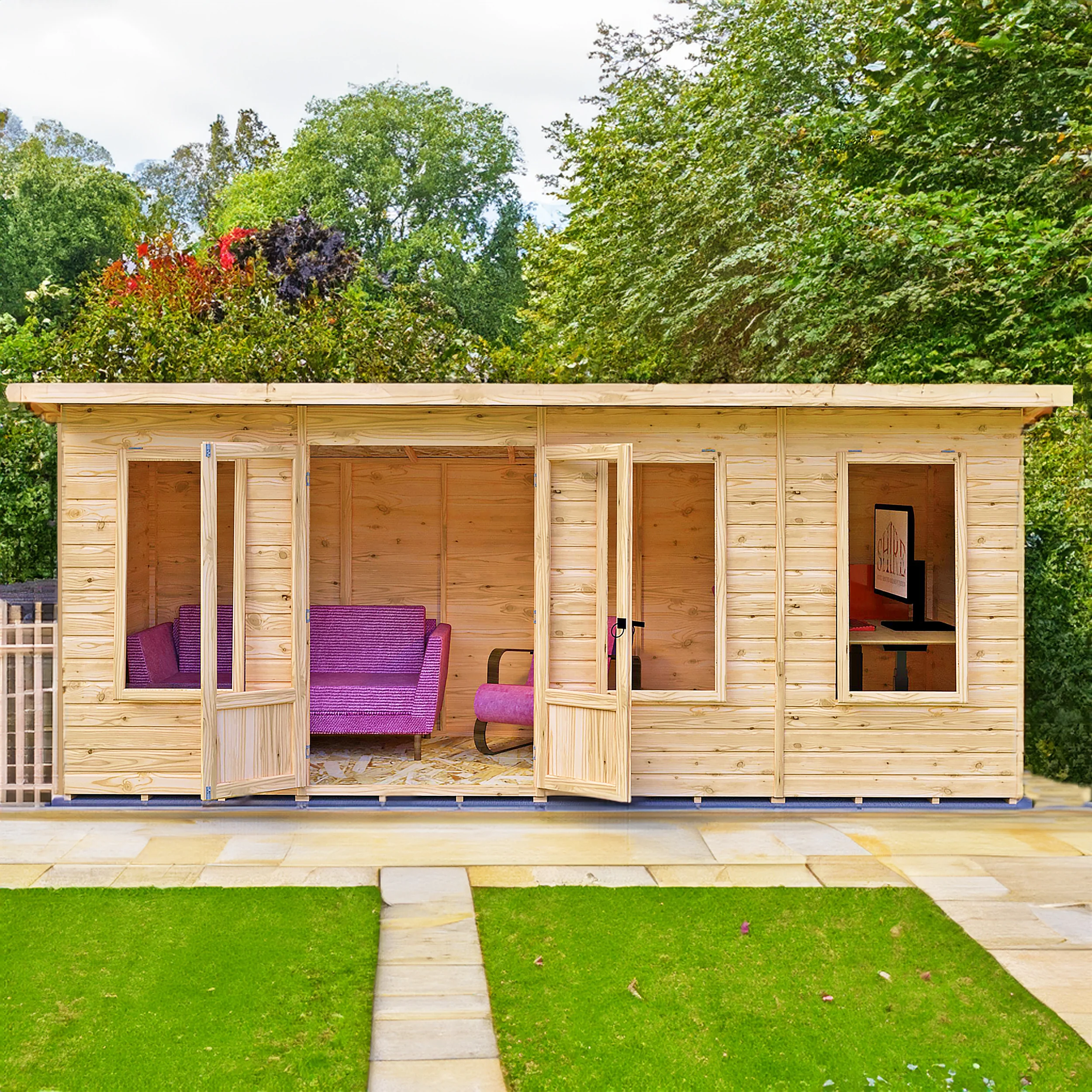 Peony 16 ft x 6 ft Summerhouse - Image 2