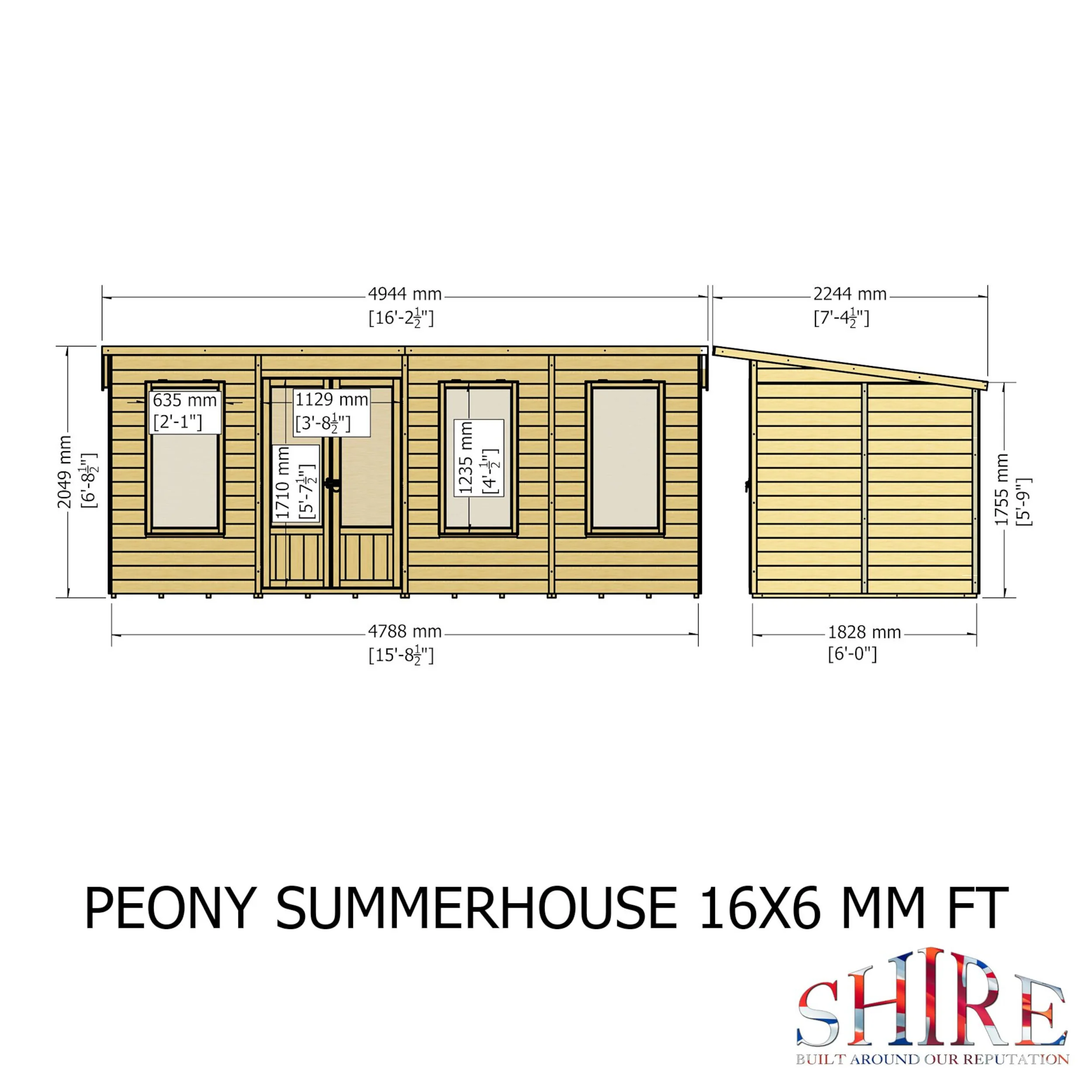 Peony 16 ft x 6 ft Summerhouse - Image 9