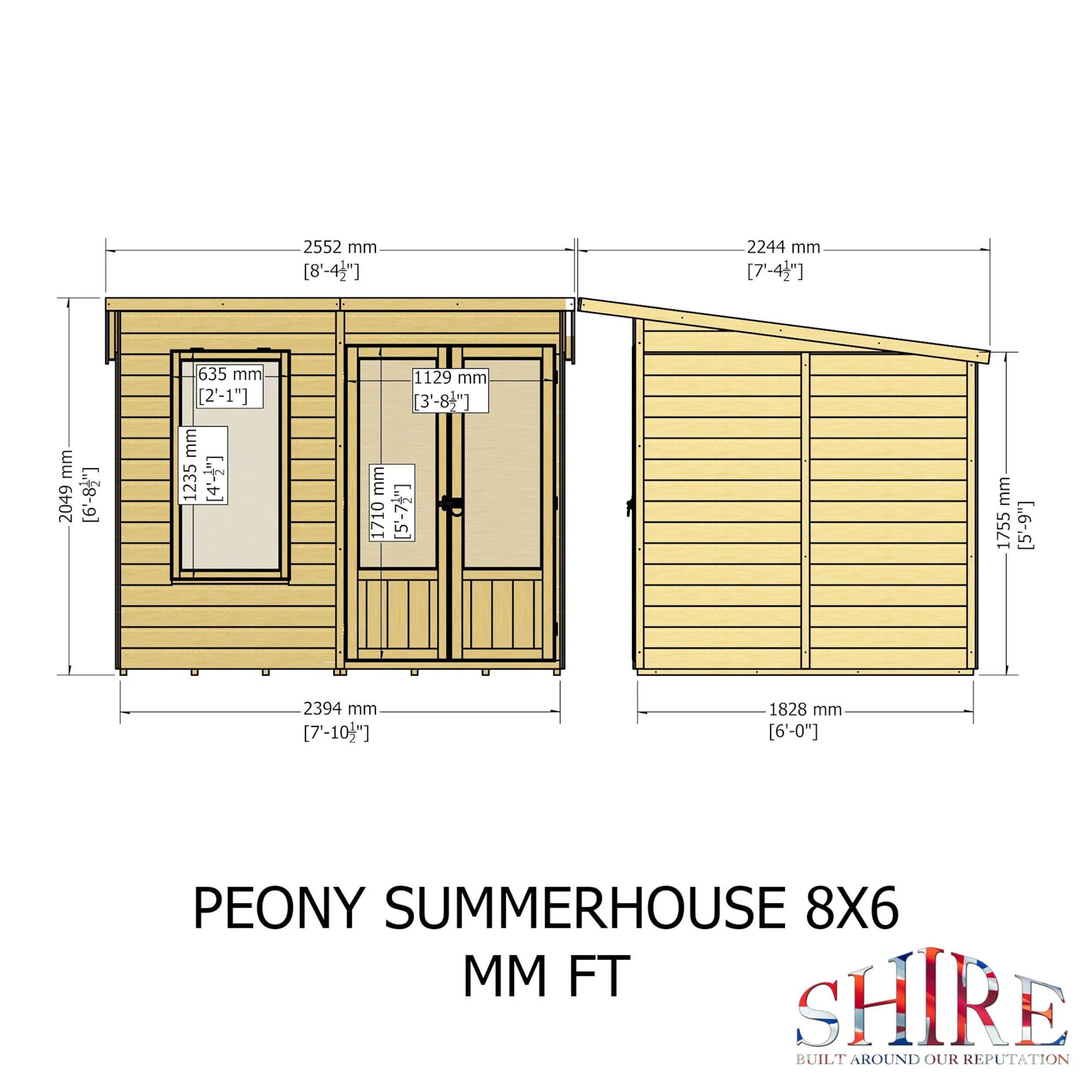 Peony 8 ft x 6 ft Summerhouse - Image 6