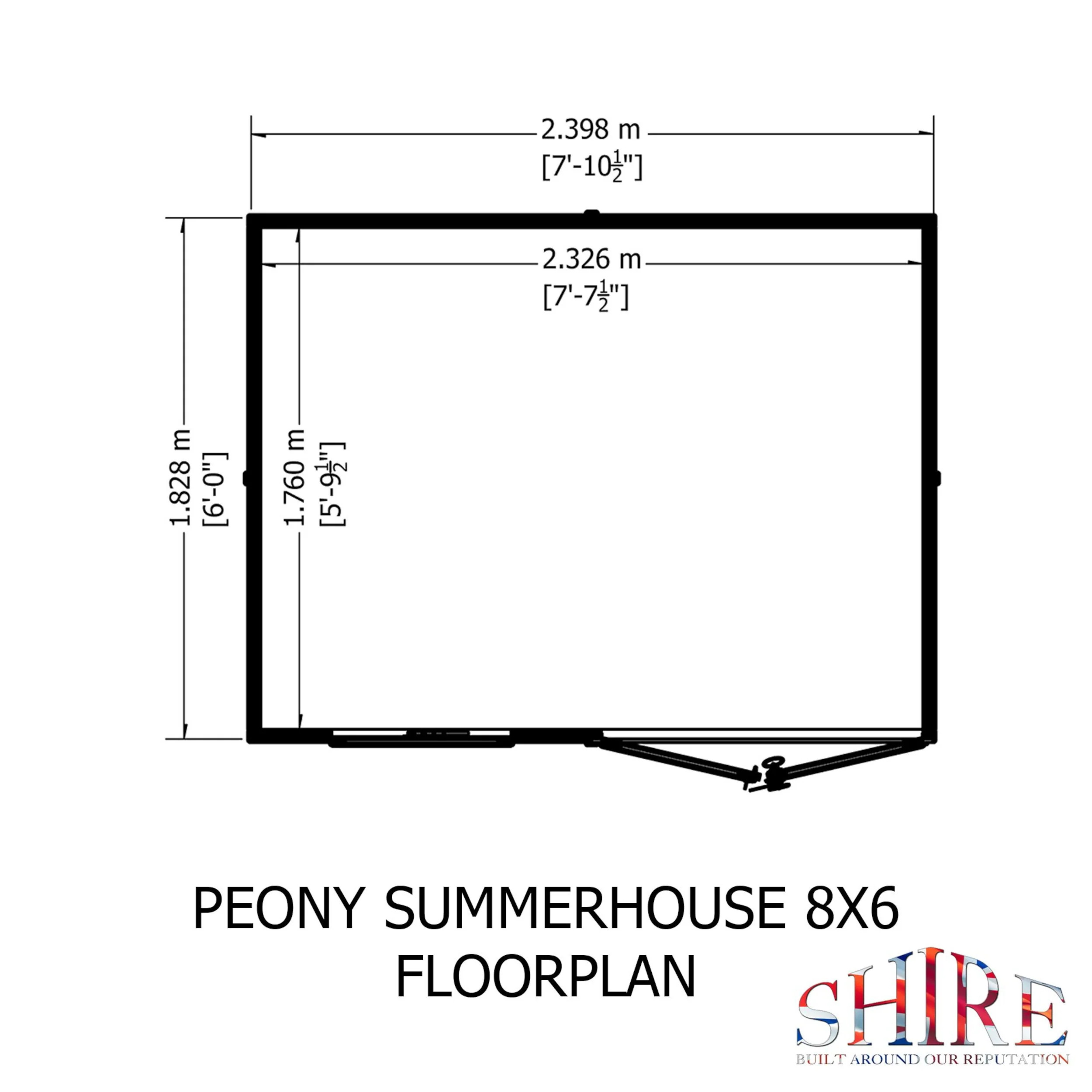 Peony 8 ft x 6 ft Summerhouse - Image 8