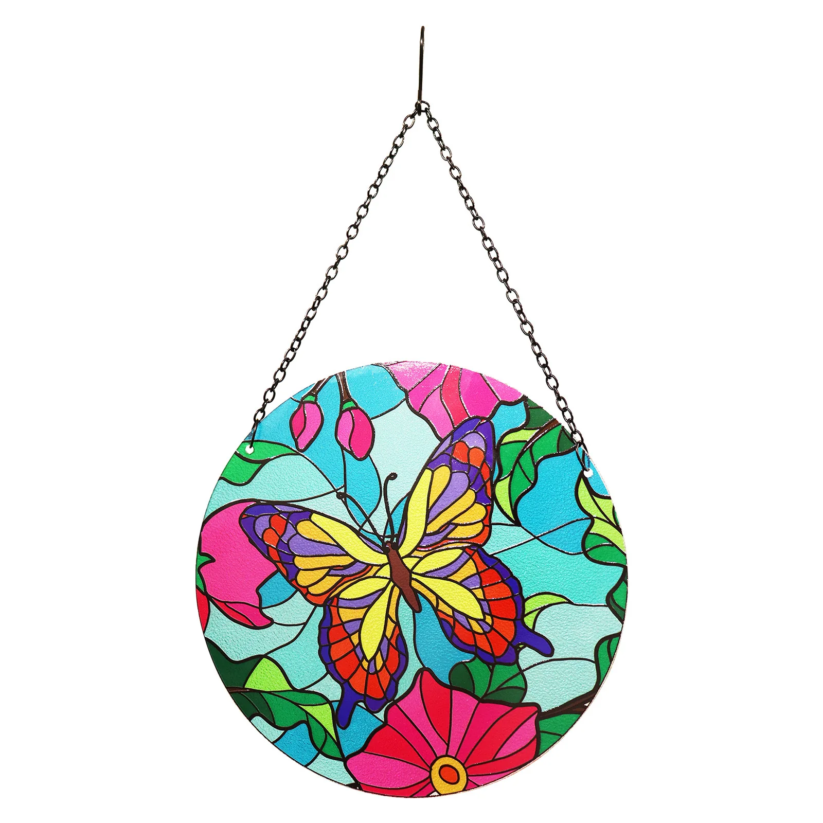 Glass Hanging Orbit Suncatcher - Butterfly Garden Ornament - Image 2