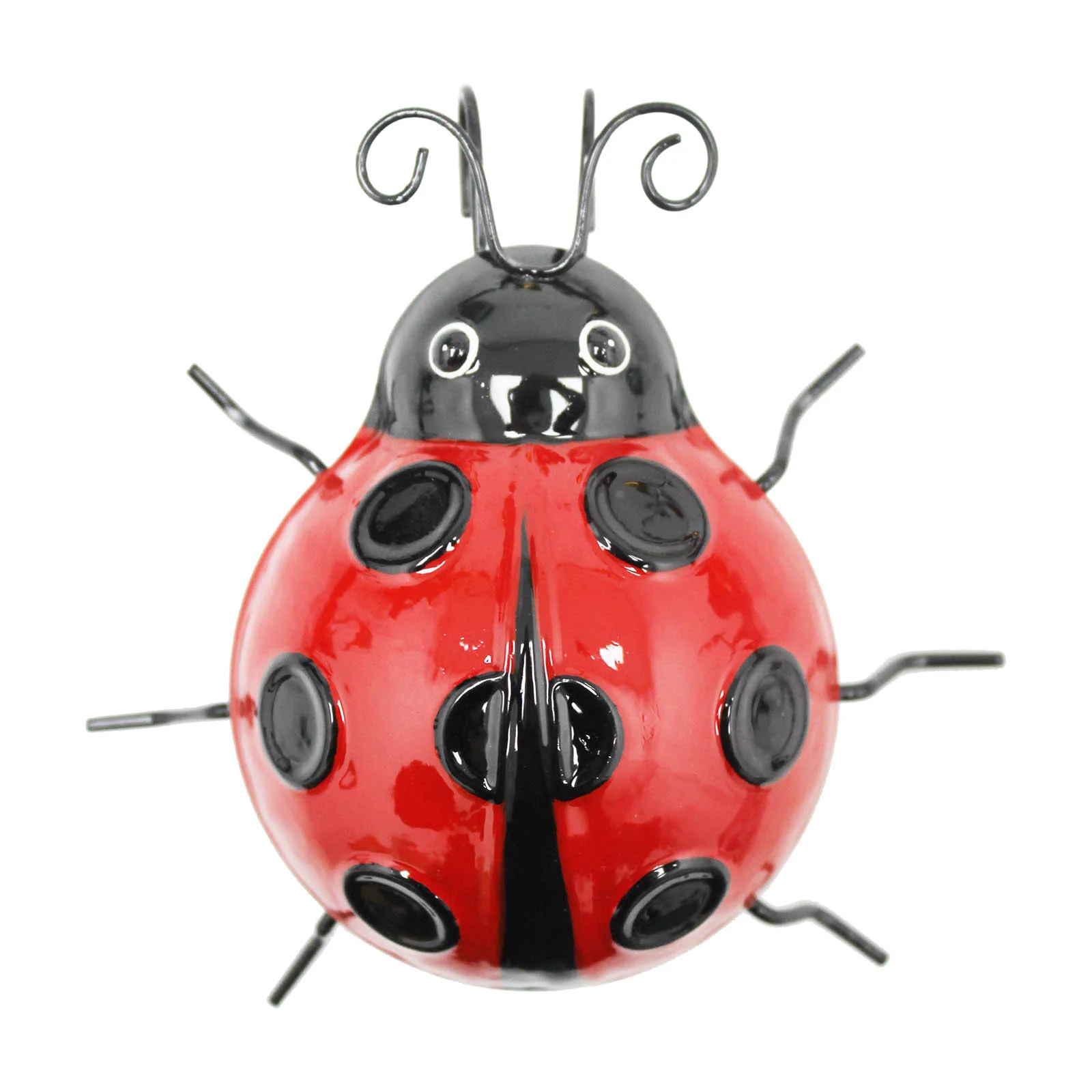 Small Metal Ladybird Pot Hanger for Garden