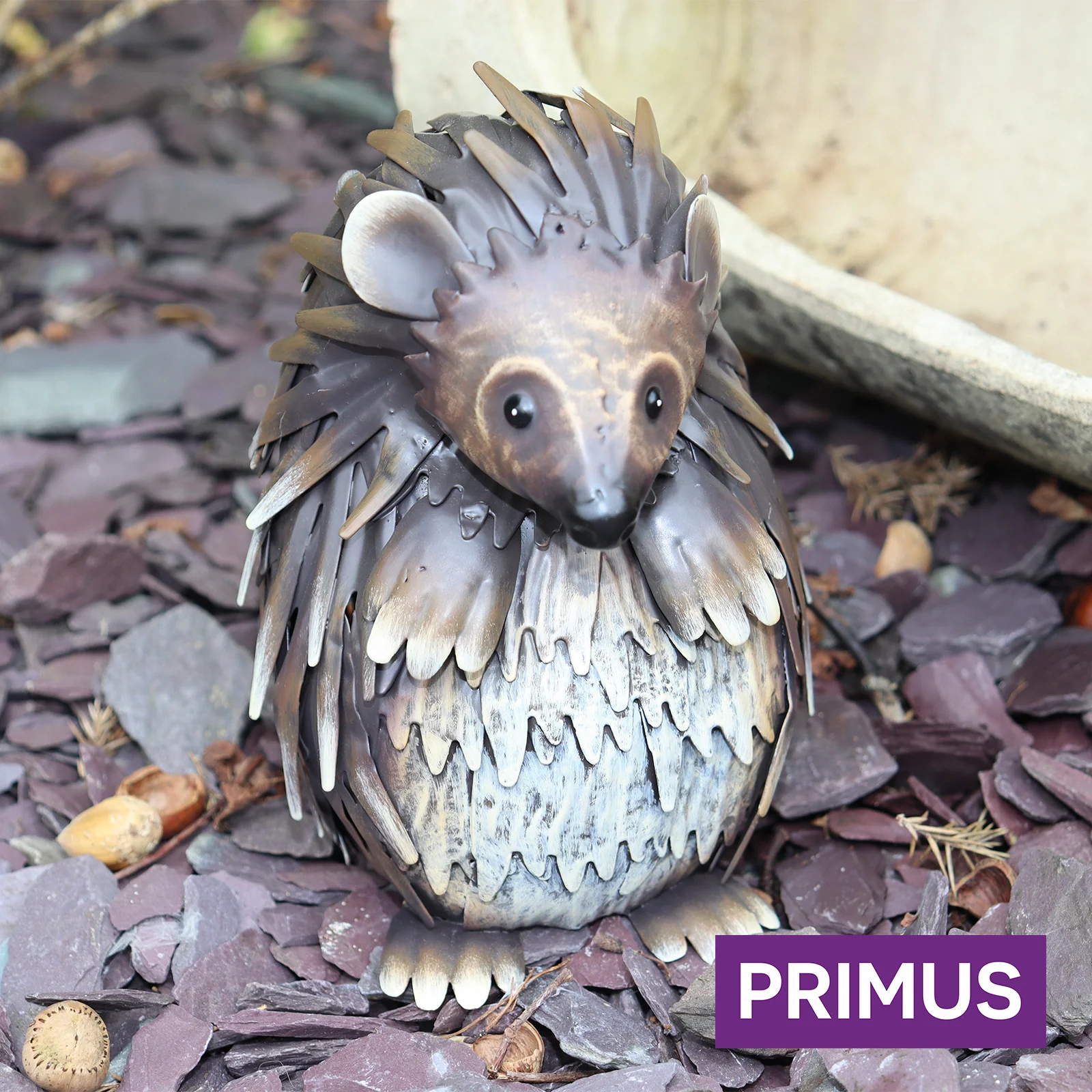 Small Metal Standing Hedgehog