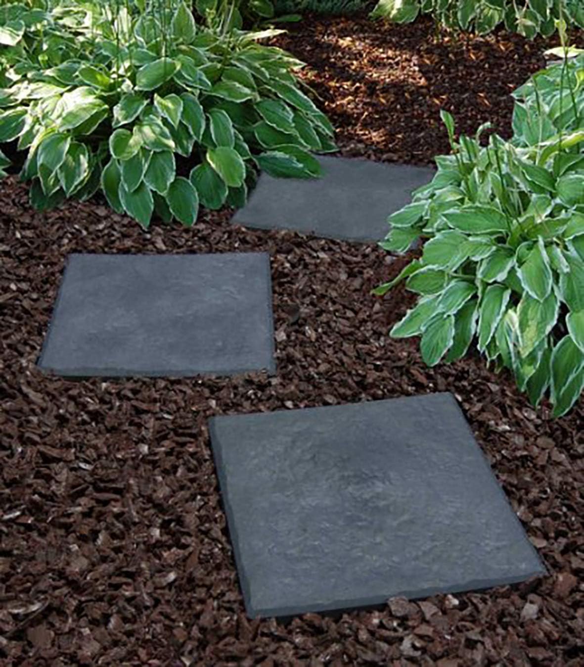Recycled Rubber Stepping Stone Square Slate - Image 2