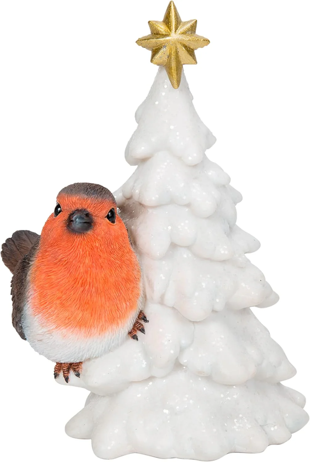 Robin with Christmas Tree Christmas Decoration