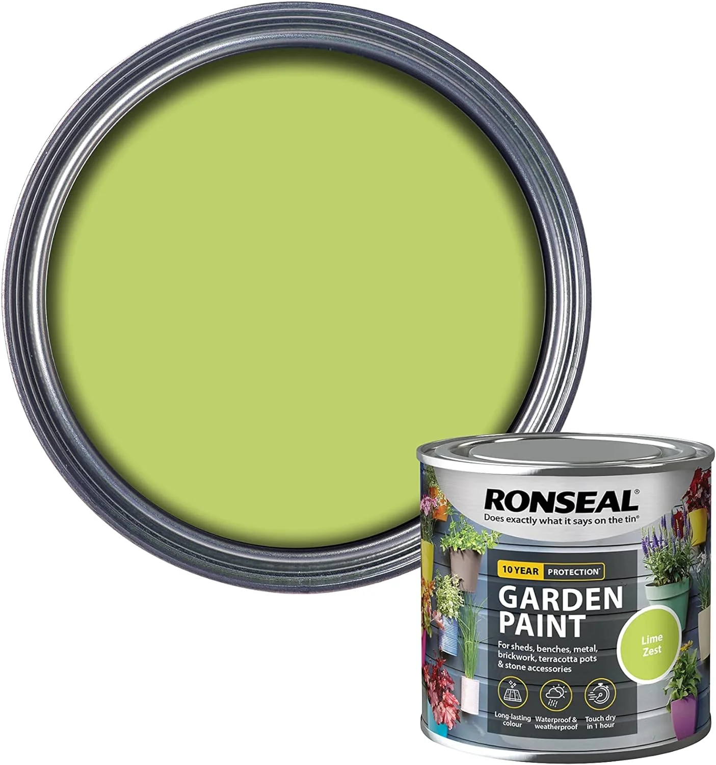 Ronseal Garden Paint Lime Zest 2.5L - Image 5
