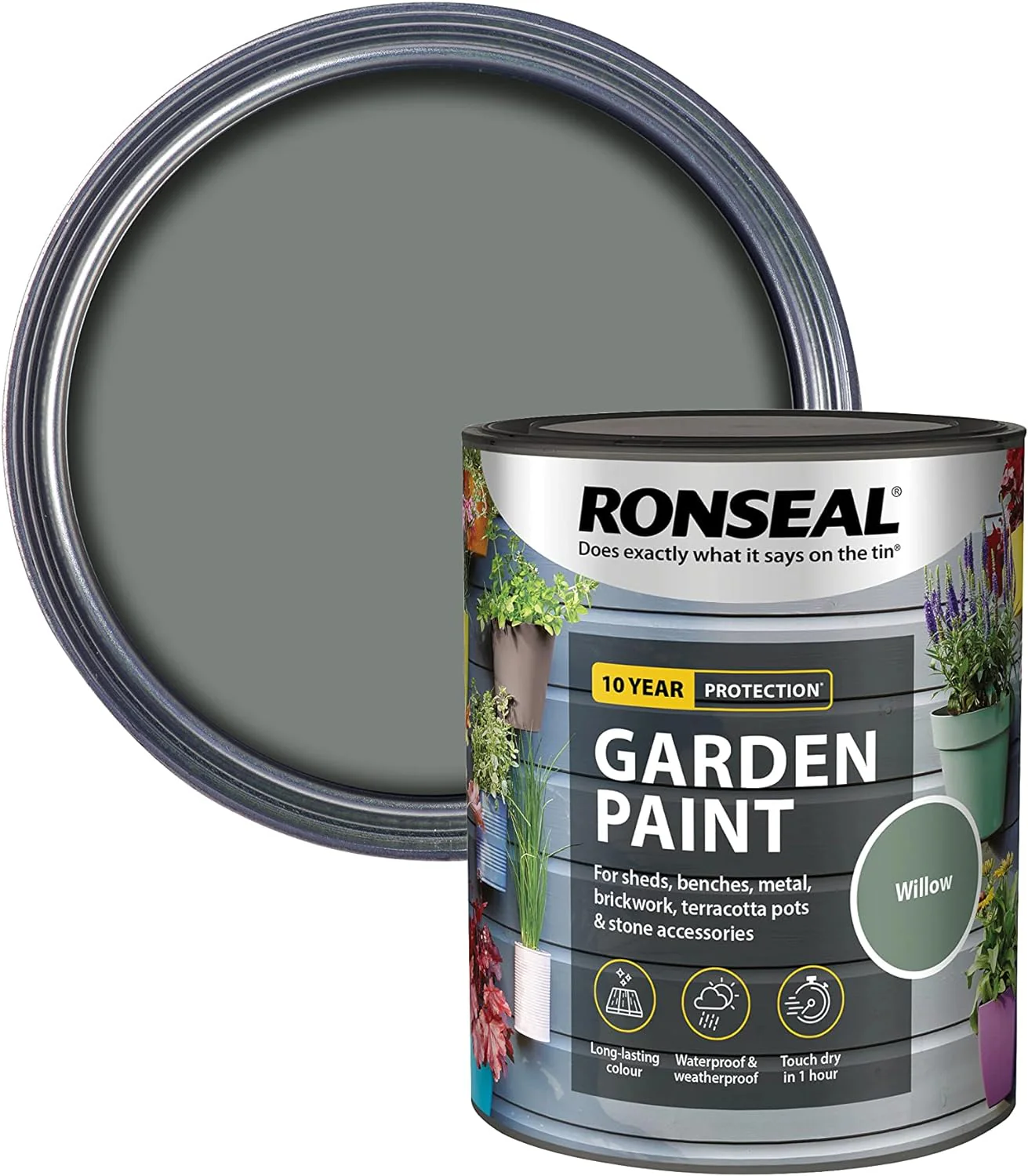 Ronseal Garden Paint Willow 750ml - Image 4
