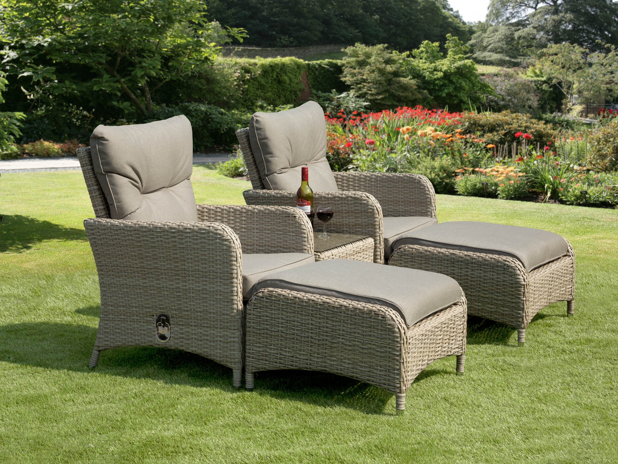 Sarasota 5 Piece Reclining Set - Natural - Image 4