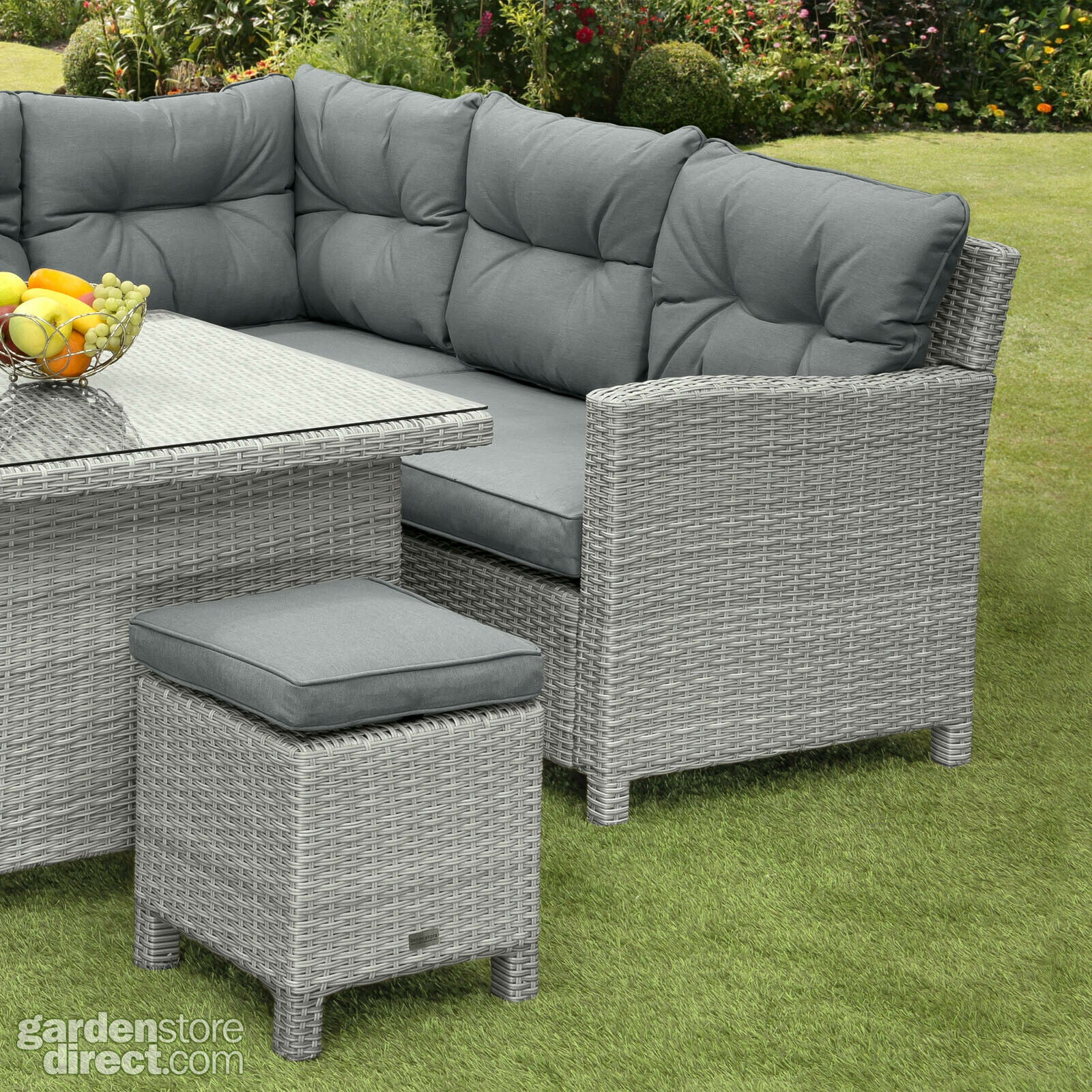 Sarasota Mini Modular Corner Dining Set - Grey - Image 4
