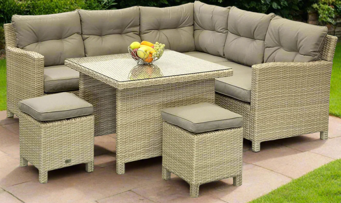 Sarasota Mini Modular Corner Dining Set - Natural - Image 7