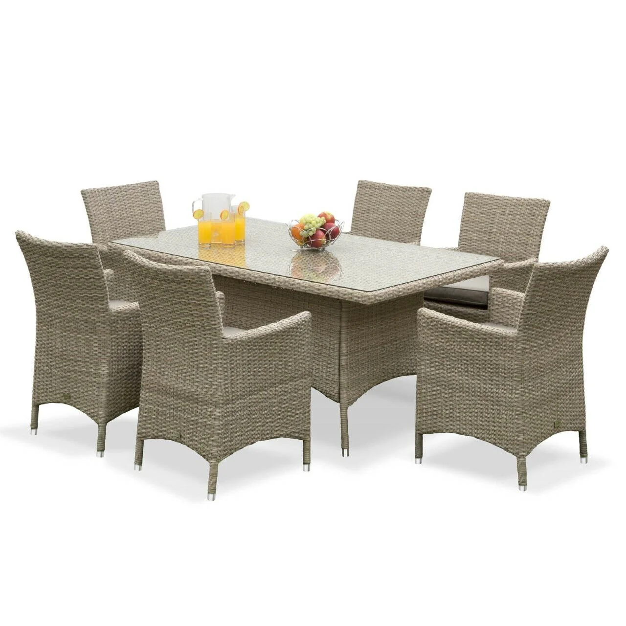 Sarasota 6 Seat Rectangular Dining Set in Natural - Image 10