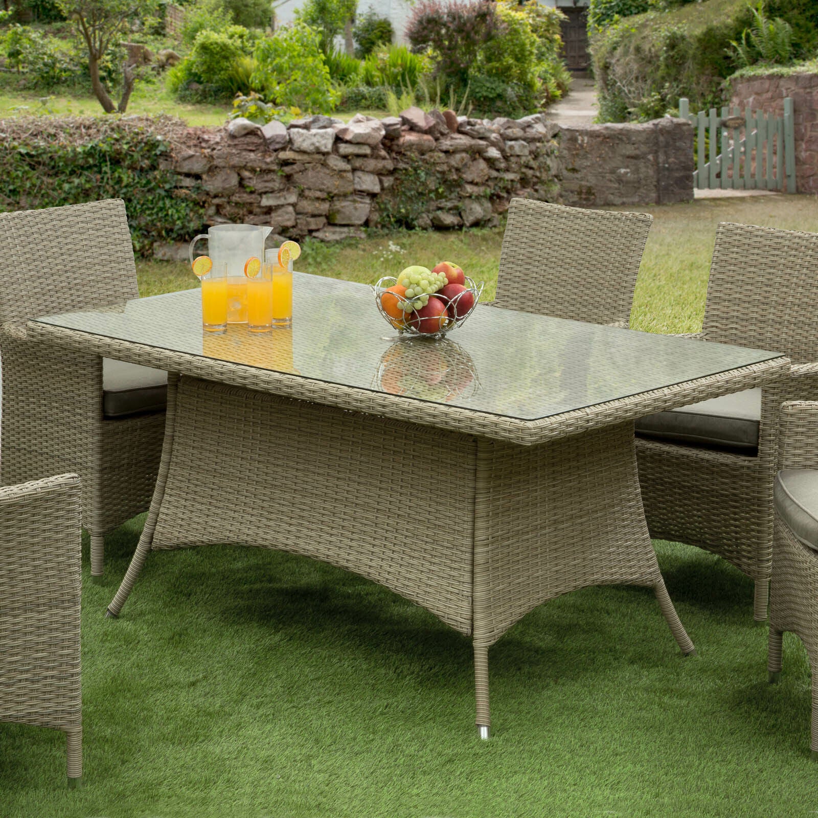 Sarasota 6 Seat Rectangular Dining Set in Natural - Image 4