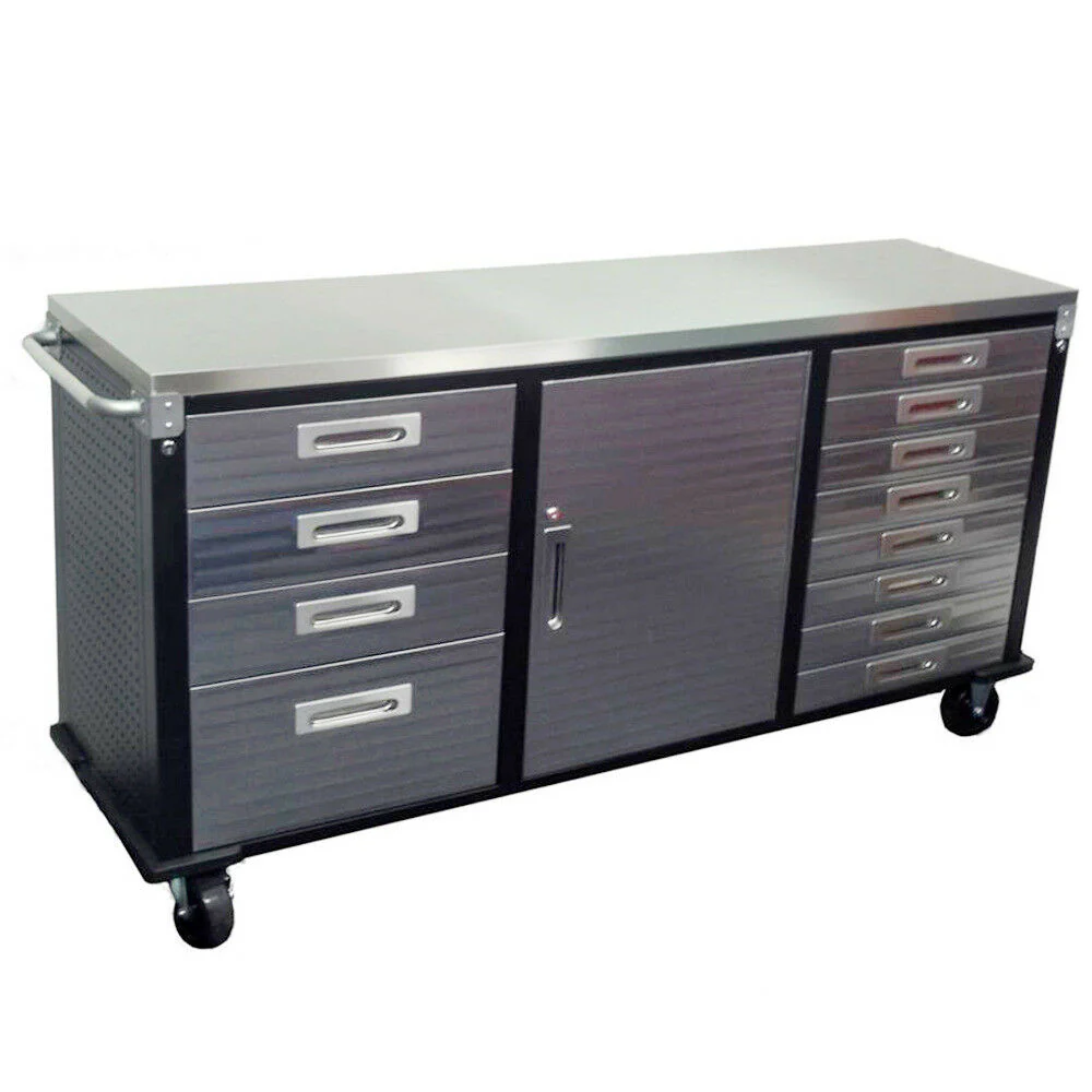 Seville Classics 12 drawer Workbench Ultra HD stainless steel - Image 5