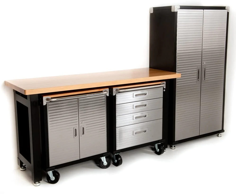 4 Piece Garage Storage System - Wood