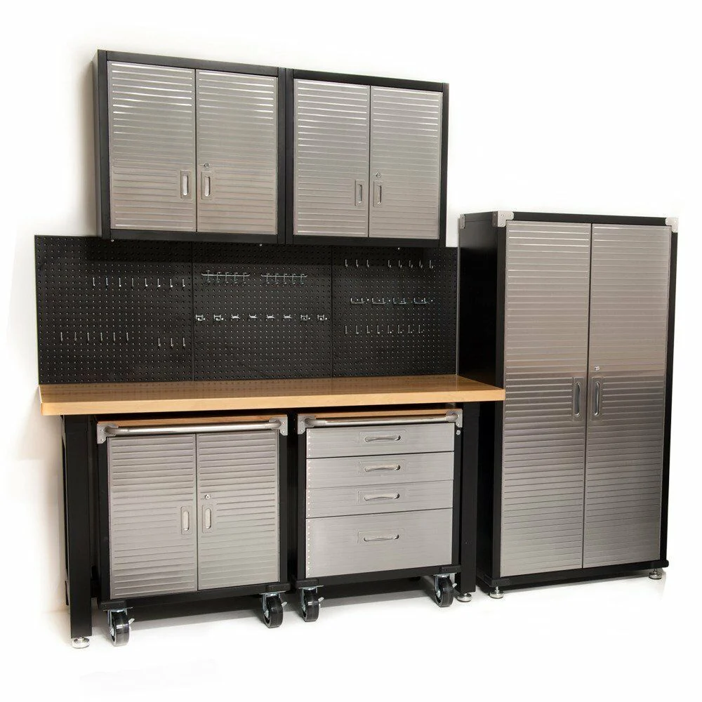7 Piece Garage Storage System - Wood