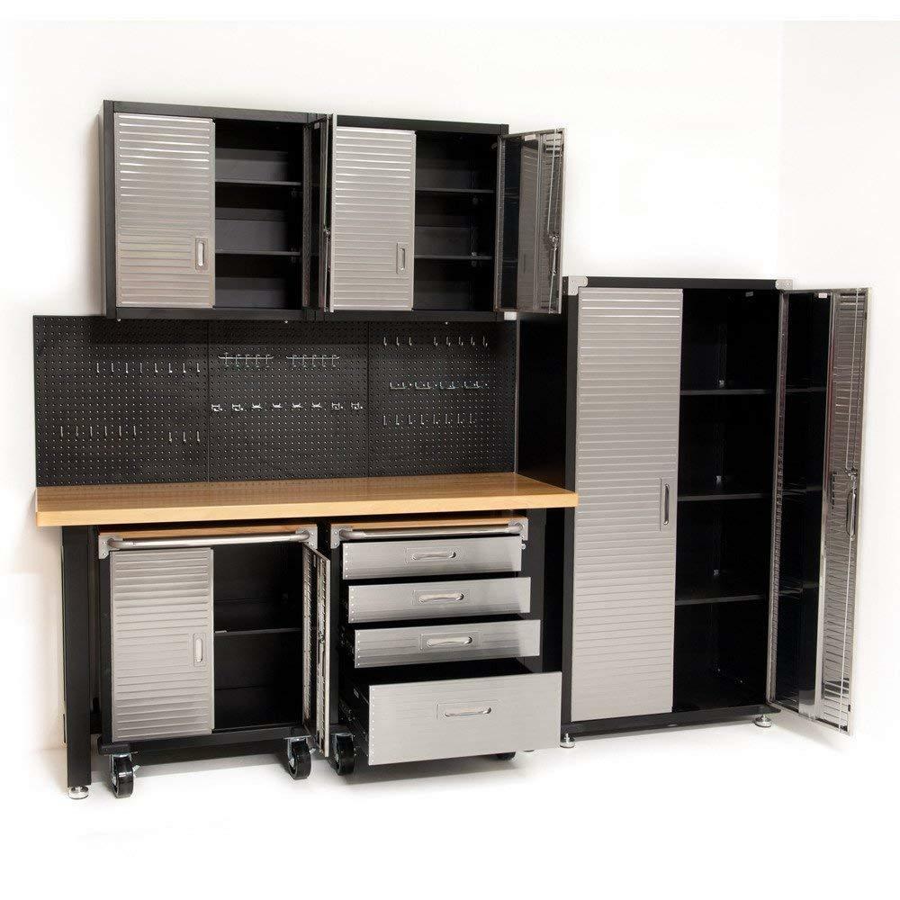 7 Piece Garage Storage System - Wood - Image 3