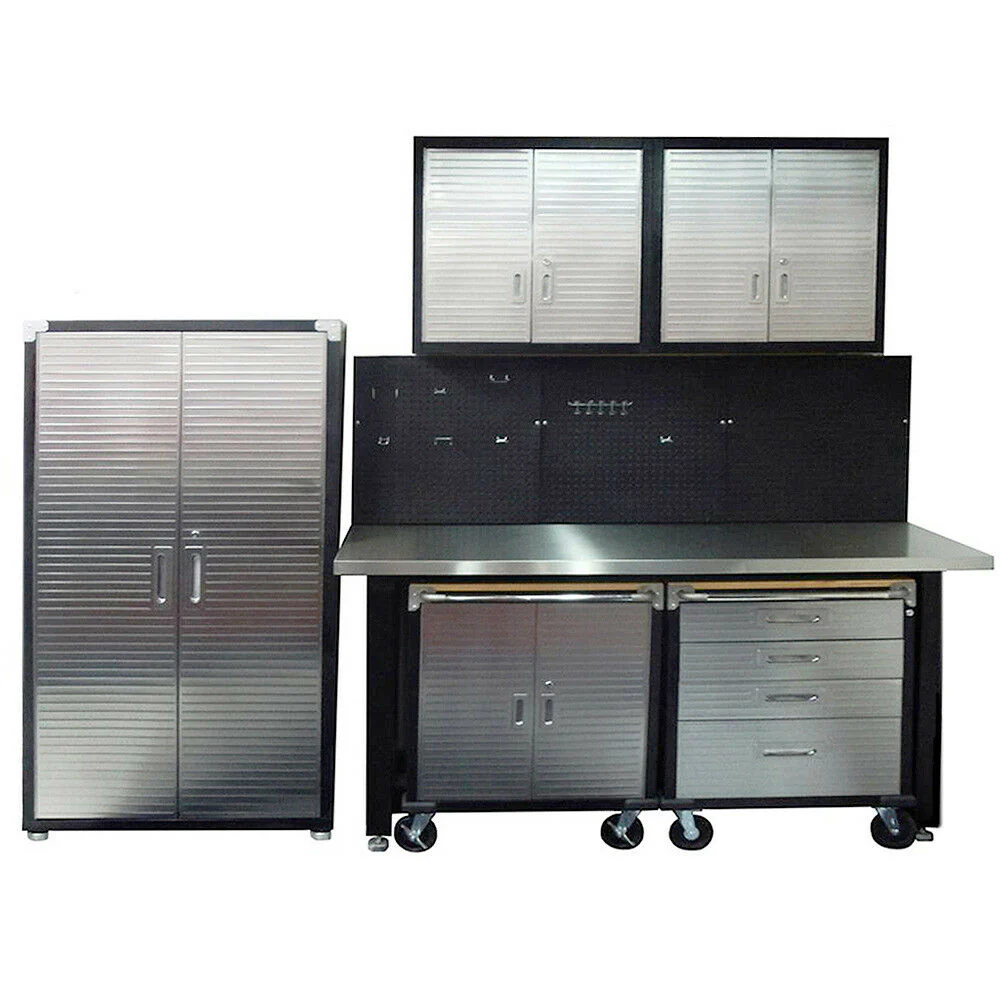 7 Piece Garage Storage System - Stainless Steel