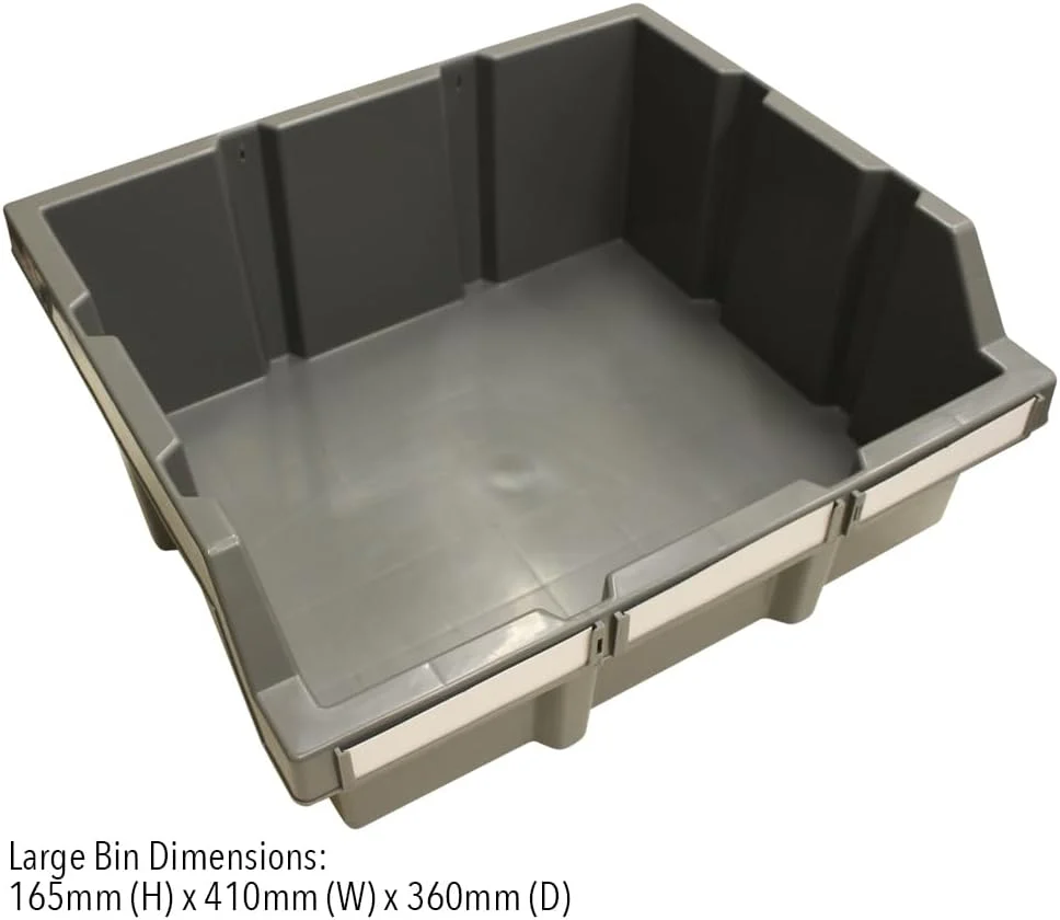 Seville Classics 8 Tier Commercial Bin Storage with 24 Bins & Wheels - Image 4
