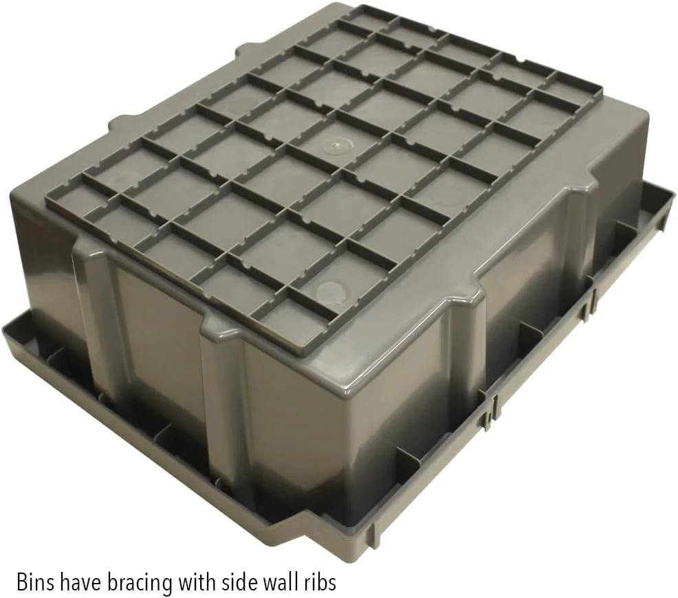 Seville Classics 8 Tier Commercial Bin Storage with 24 Bins & Wheels - Image 5