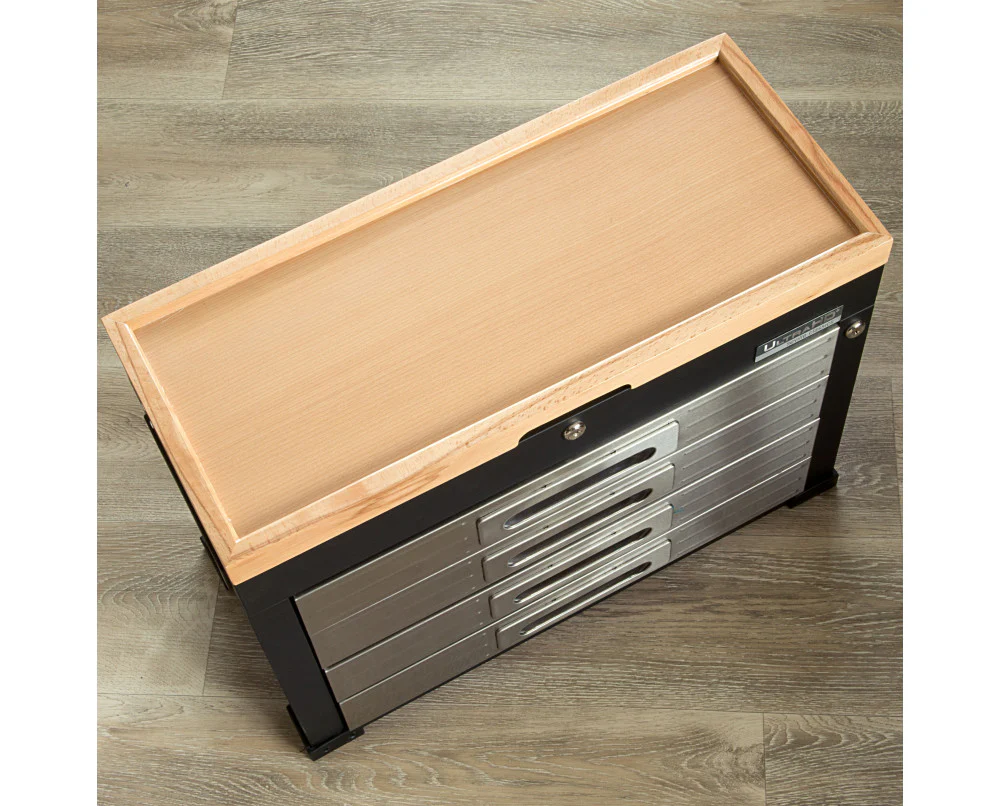 4 Drawer Timber Top Tool Chest with Lockable Compartments - Image 8