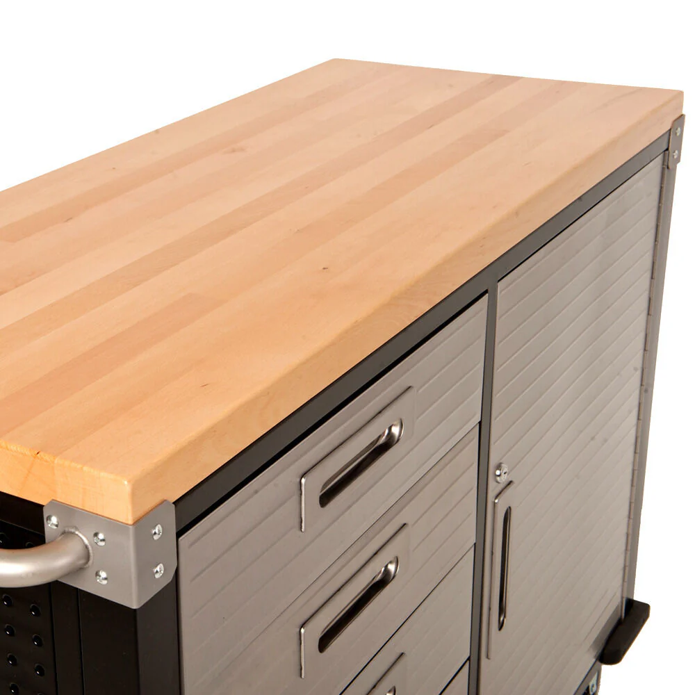 4ft Rolling Workbench - Wood Top - Image 3