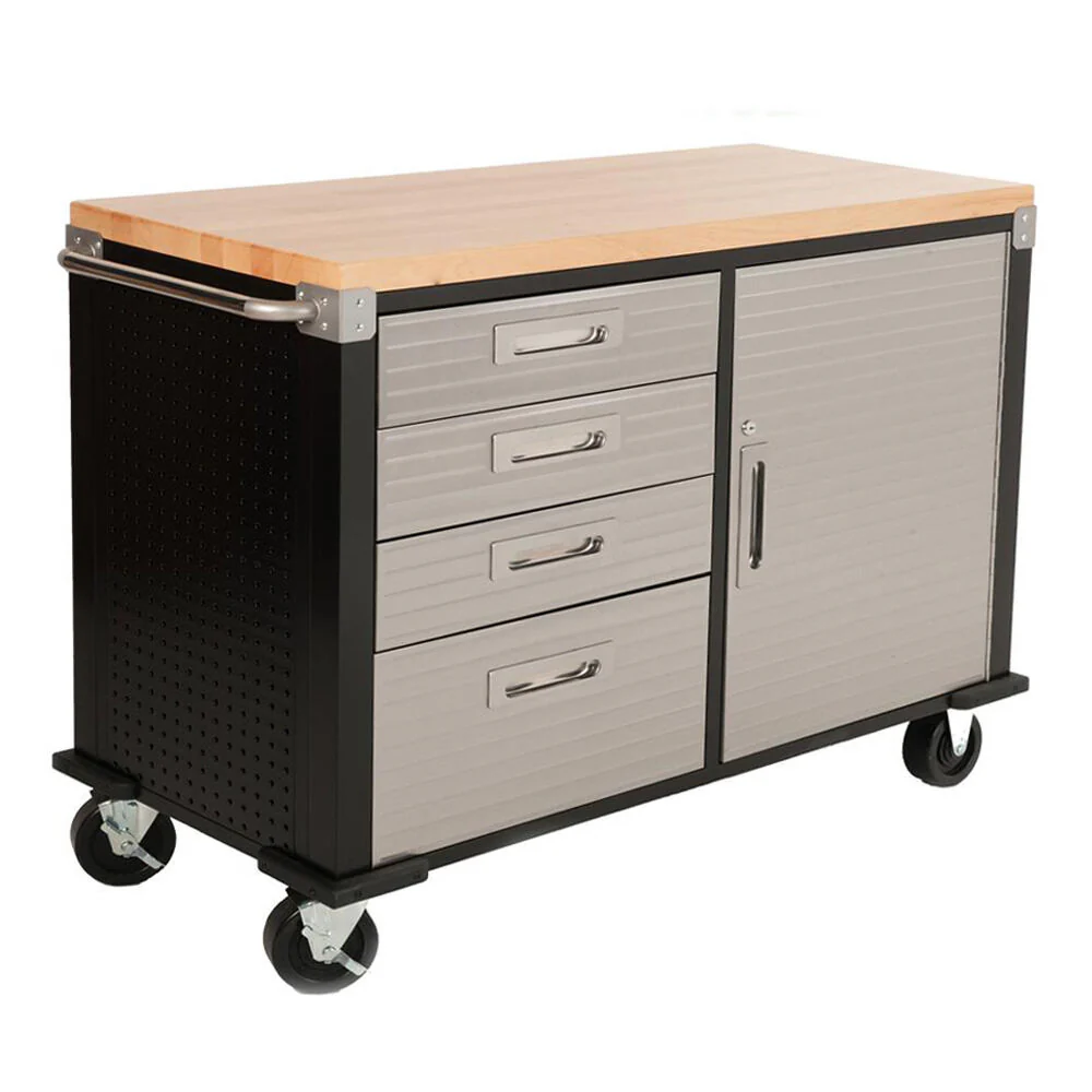 4ft Rolling Workbench - Wood Top - Image 4